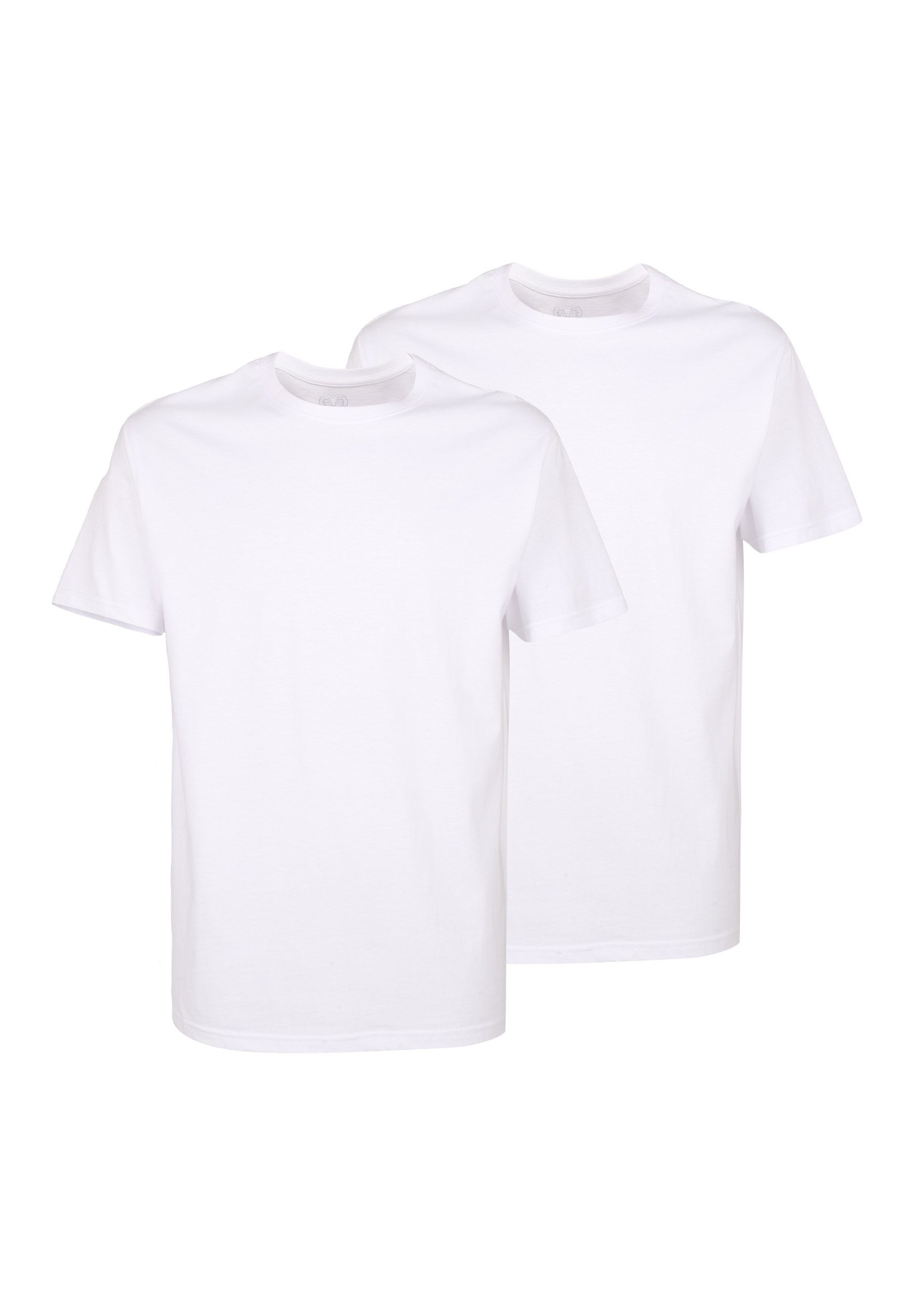Unterziehshirt CECEBA Herren T-Shirt weiß uni 2er Pack