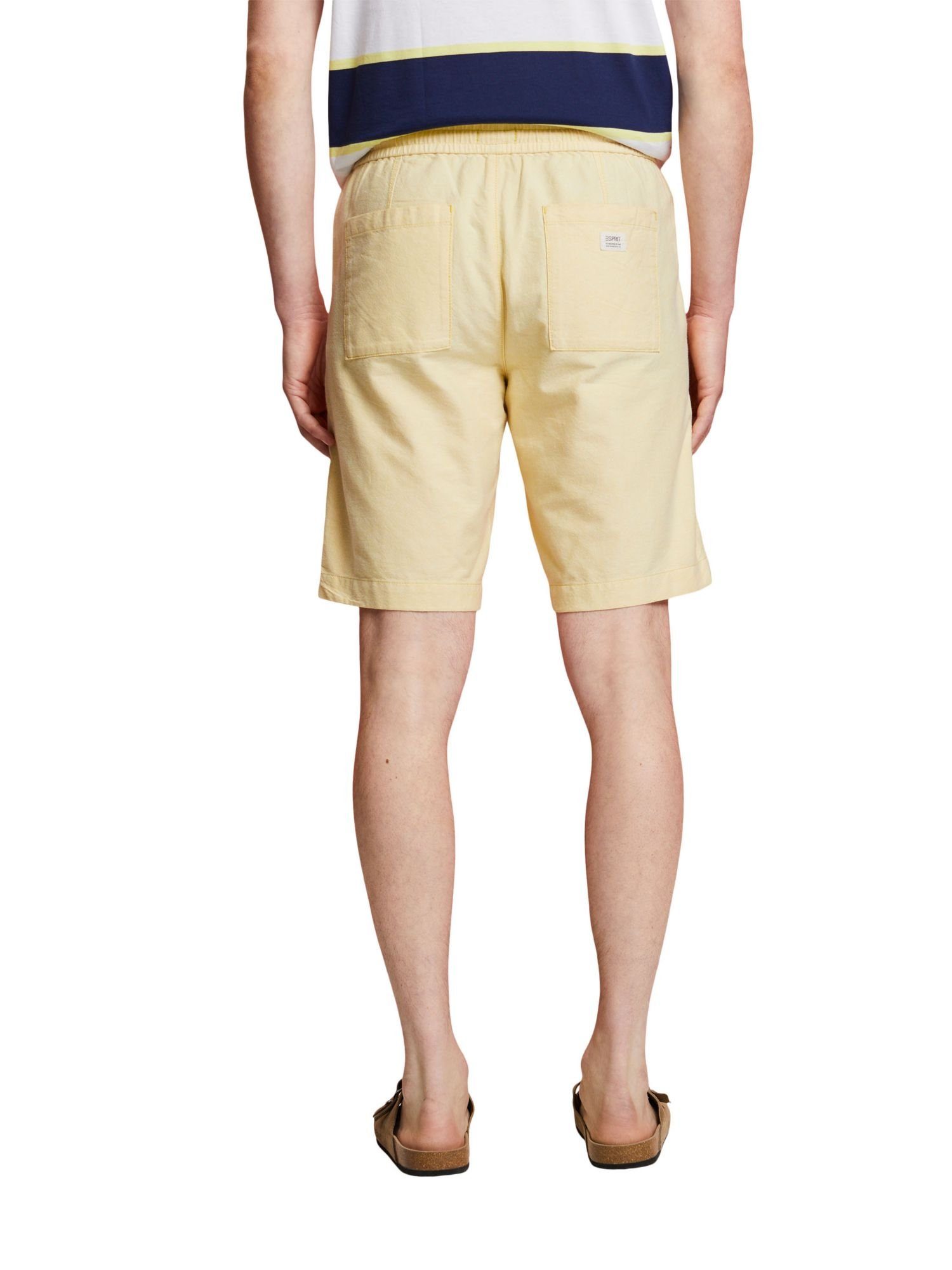 Esprit Shorts % Baumwolle aus Twill, YELLOW (1-tlg) Pull-on-Shorts 100 DUSTY