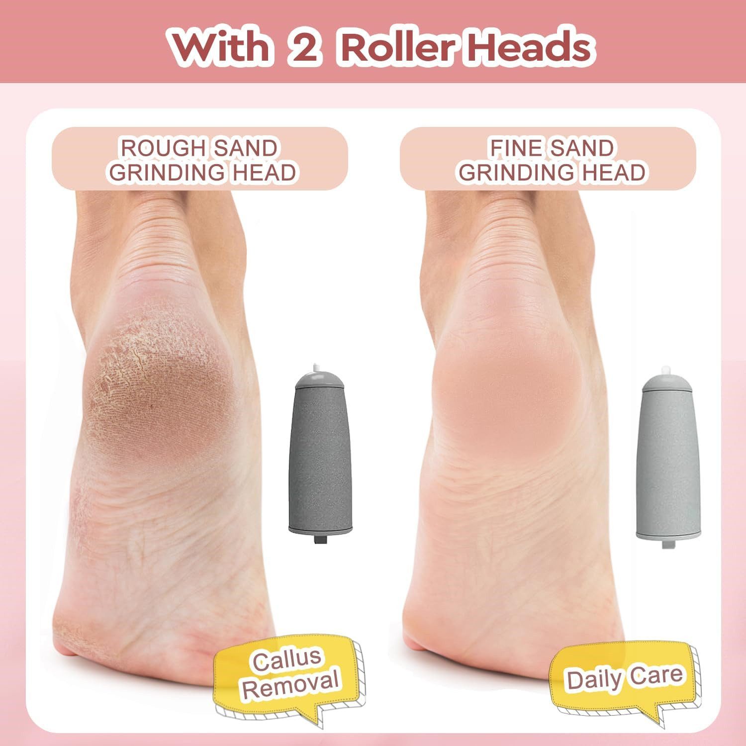 autolock Elektrischer Hornhautentferner Glatter Pedikürestab, elektrischer Schwielenentferner für Füße