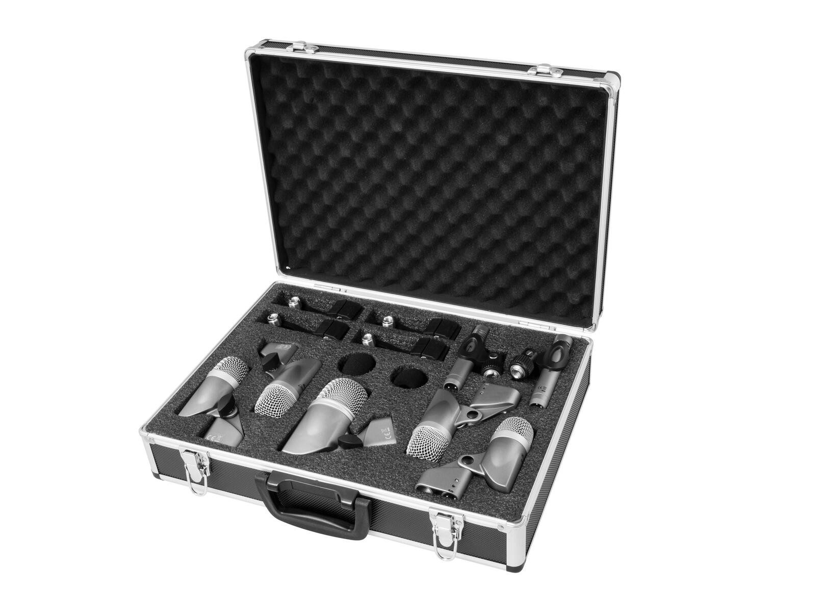Mikrofon OMNITRONIC MIC 77-7LMH Schlagzeug-Mikrofonset