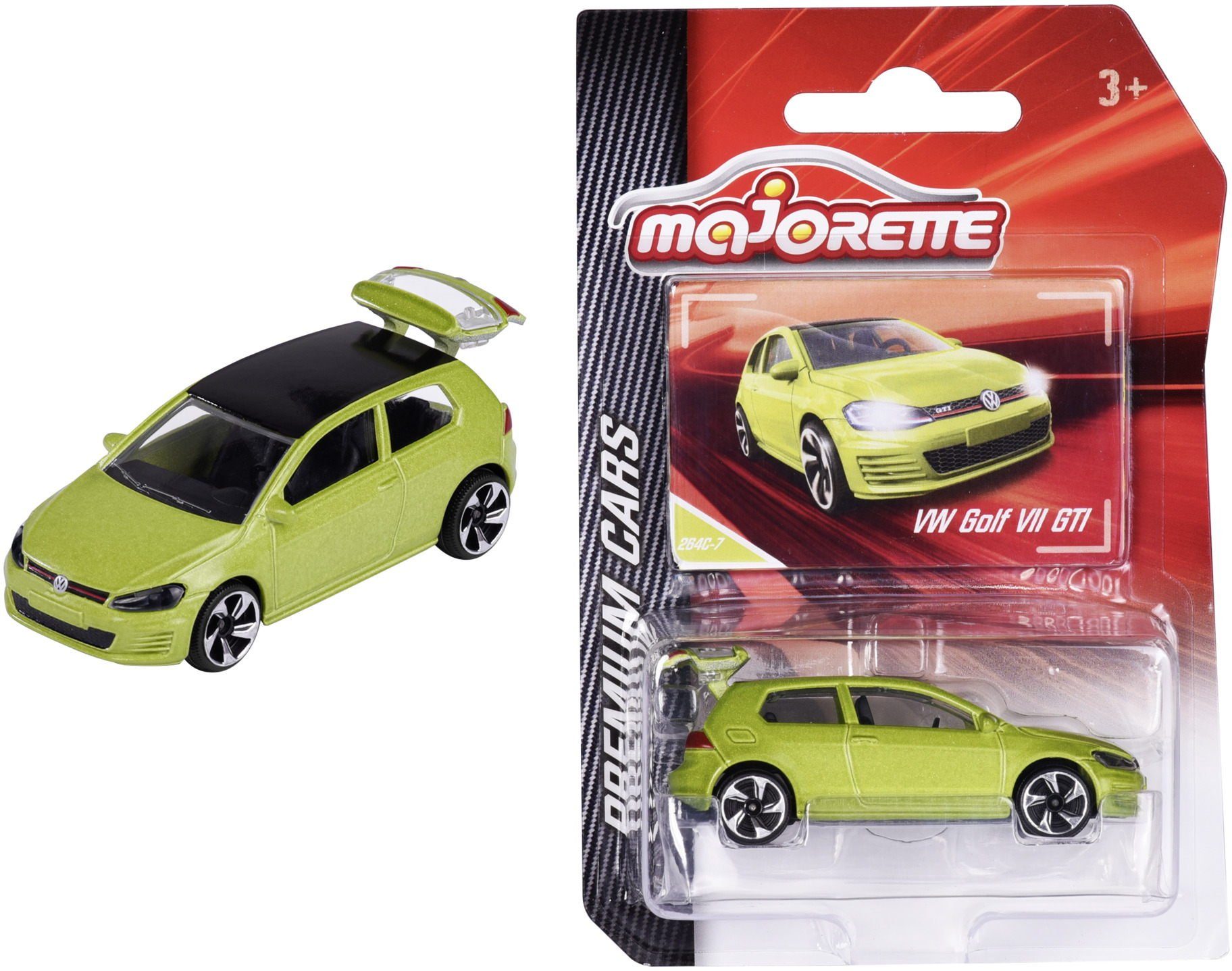 majORETTE Spielzeug-Auto Spielzeugauto Premium Cars VW Golf GTI grün 212053052Q35