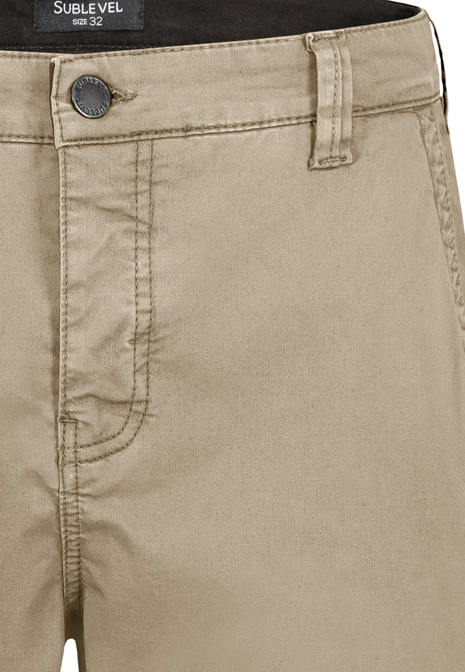 SUBLEVEL Chinos Sublevel Herren Chino Hose lange Hose Stoff Flexibel Bequem Freizeit