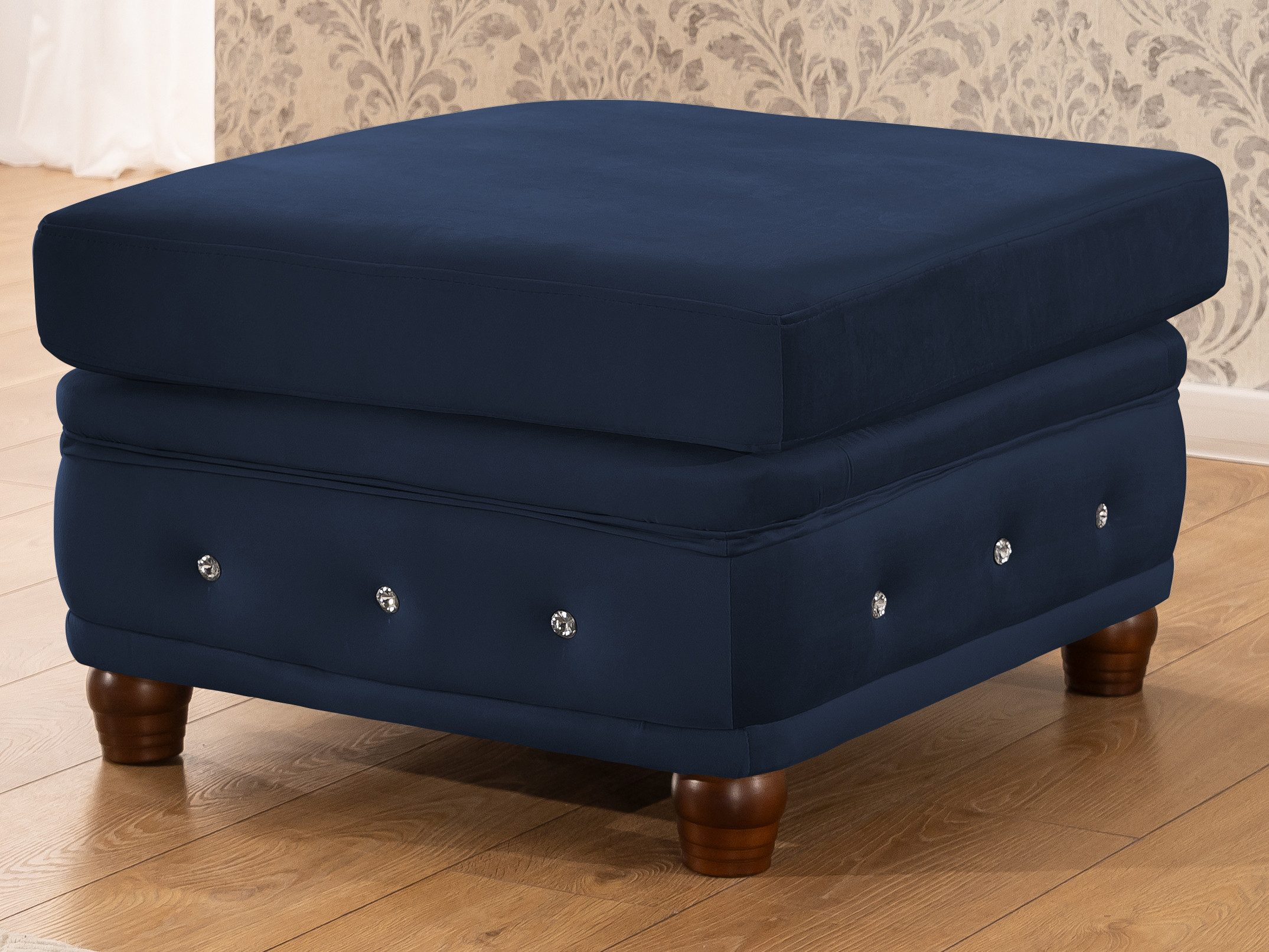 S-Style Möbel Polsterhocker Chesterfield Cleo Blink günstig online kaufen