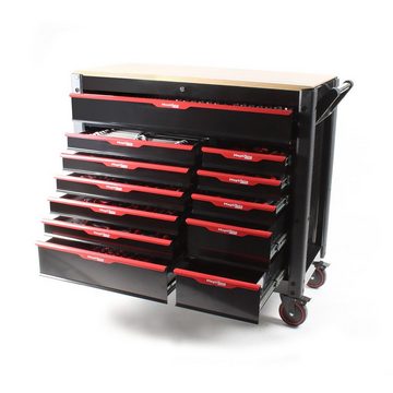 Mephisto-Tools Werkzeugwagen, (umfangreich bestückt), 12 abschließbare Schubladen, Werkzeug ist aus hochwertigem CRV