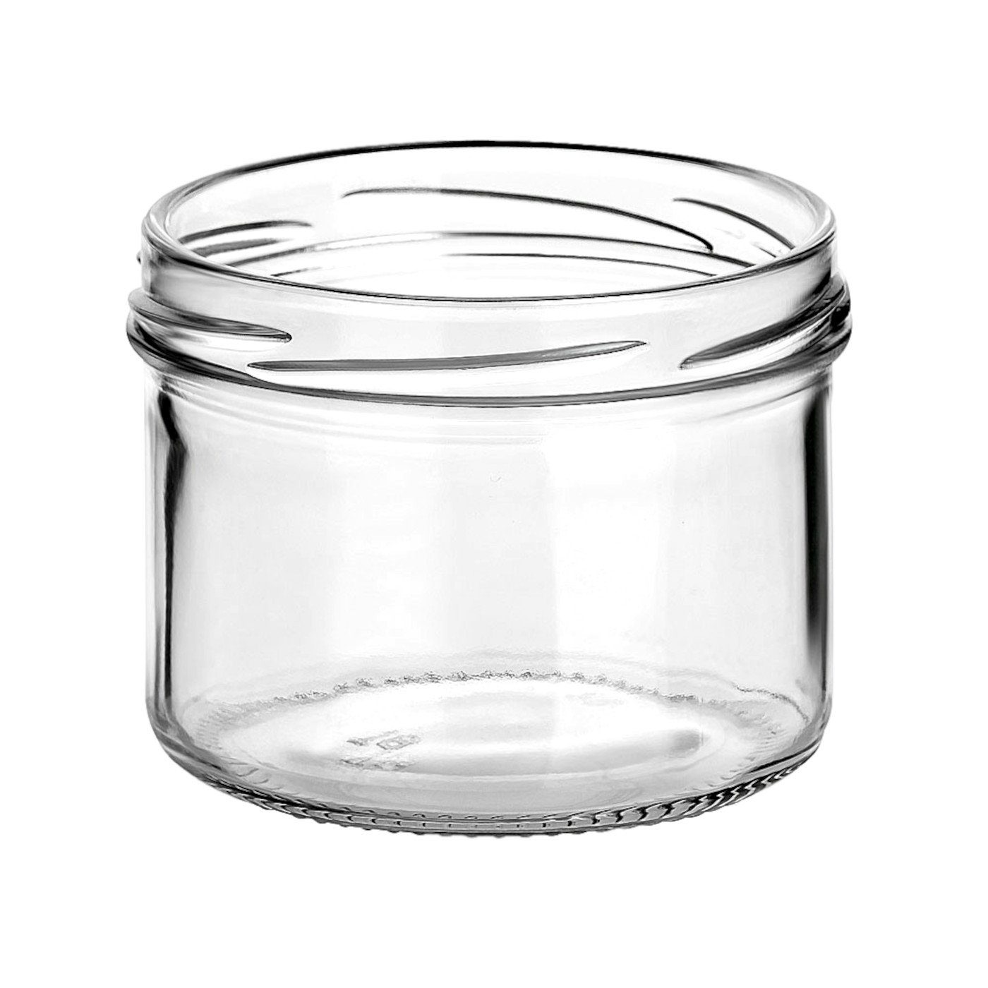 gouveo Einmachglas Vorratsgläser Selbstgemachtes, 82, Gläser ml (24 mit TO Wurst 230 für Schraubverschluss rund Marmelade, Schwarz), Stück