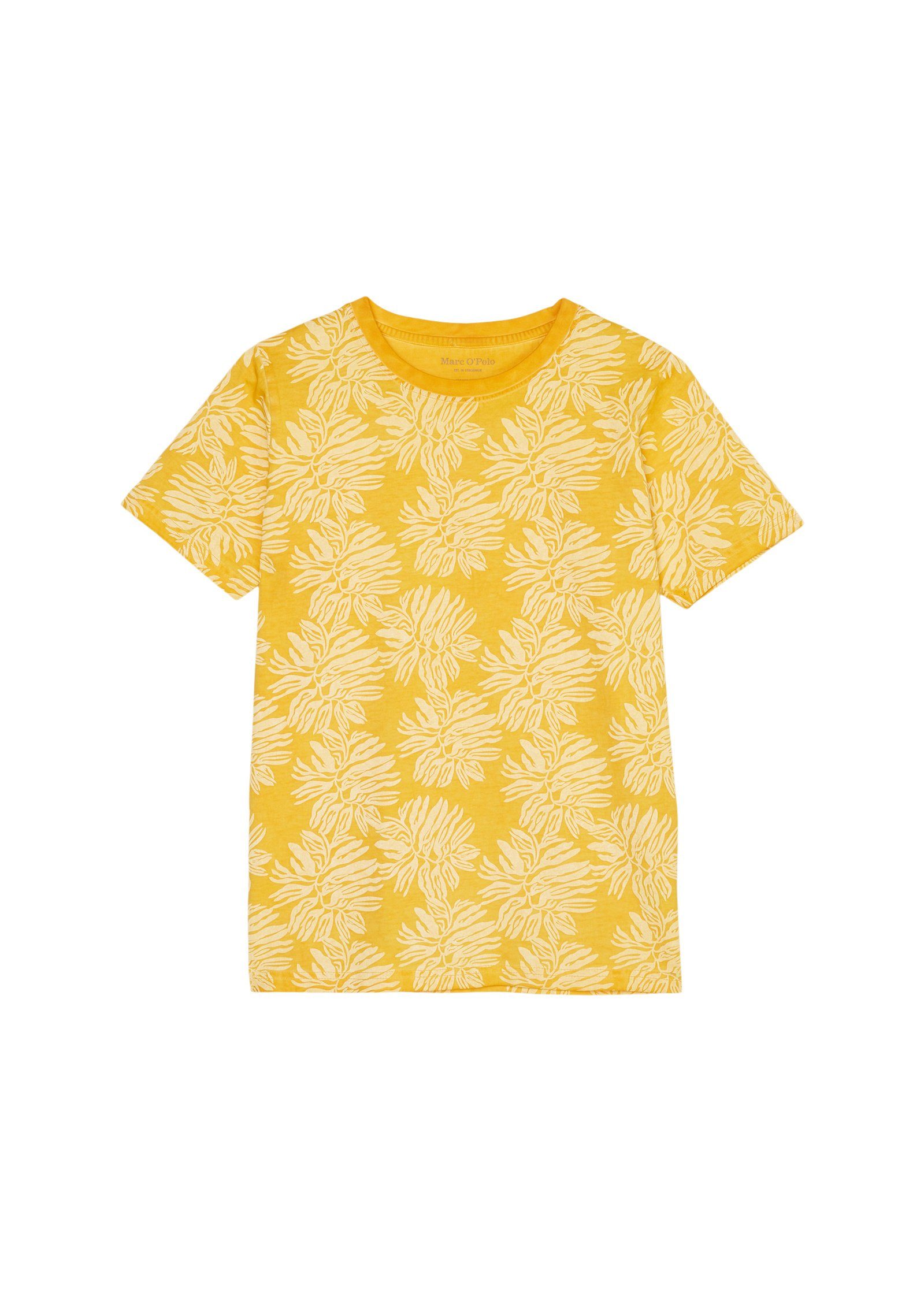 Marc O'Polo T-Shirt mit Pflanzen-Allover-Print gelb