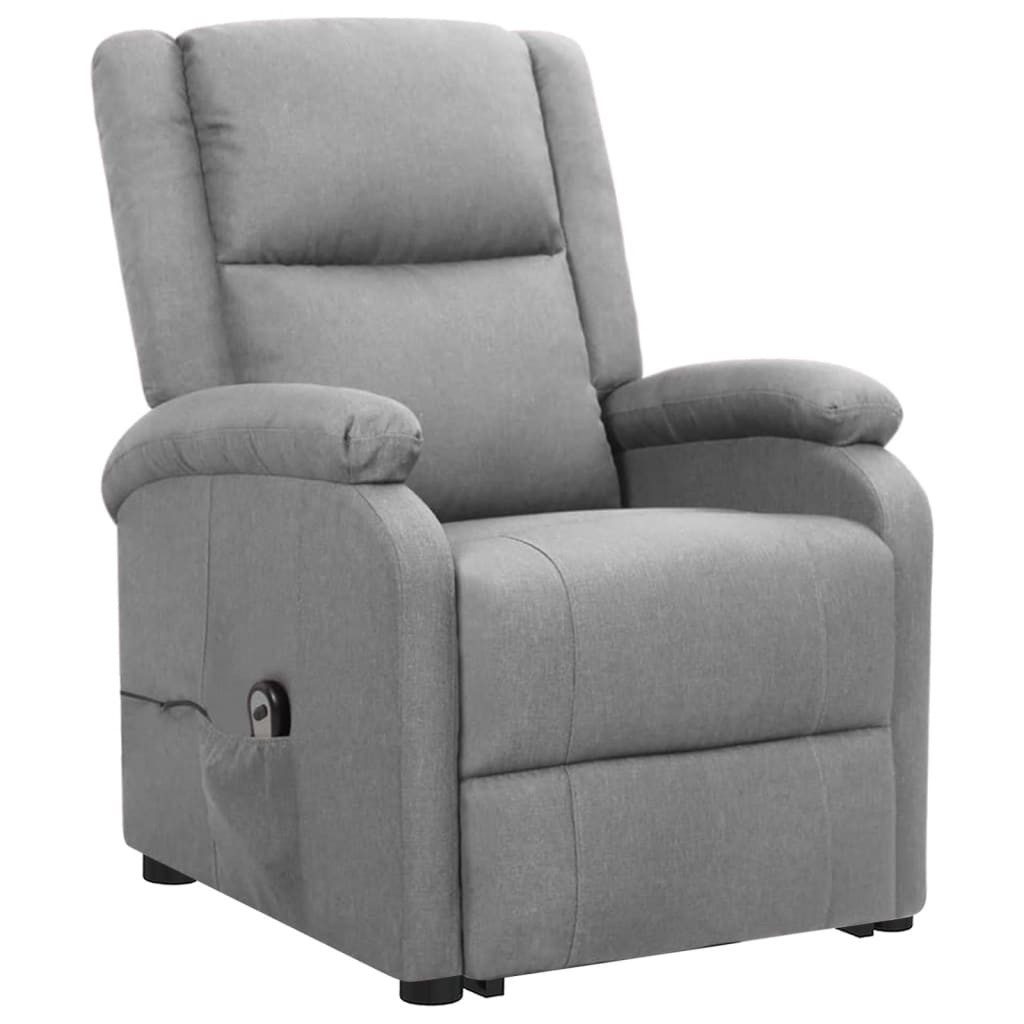 vidaXL Sessel Aufstehsessel Hellgrau Stoff (1-St) günstig online kaufen