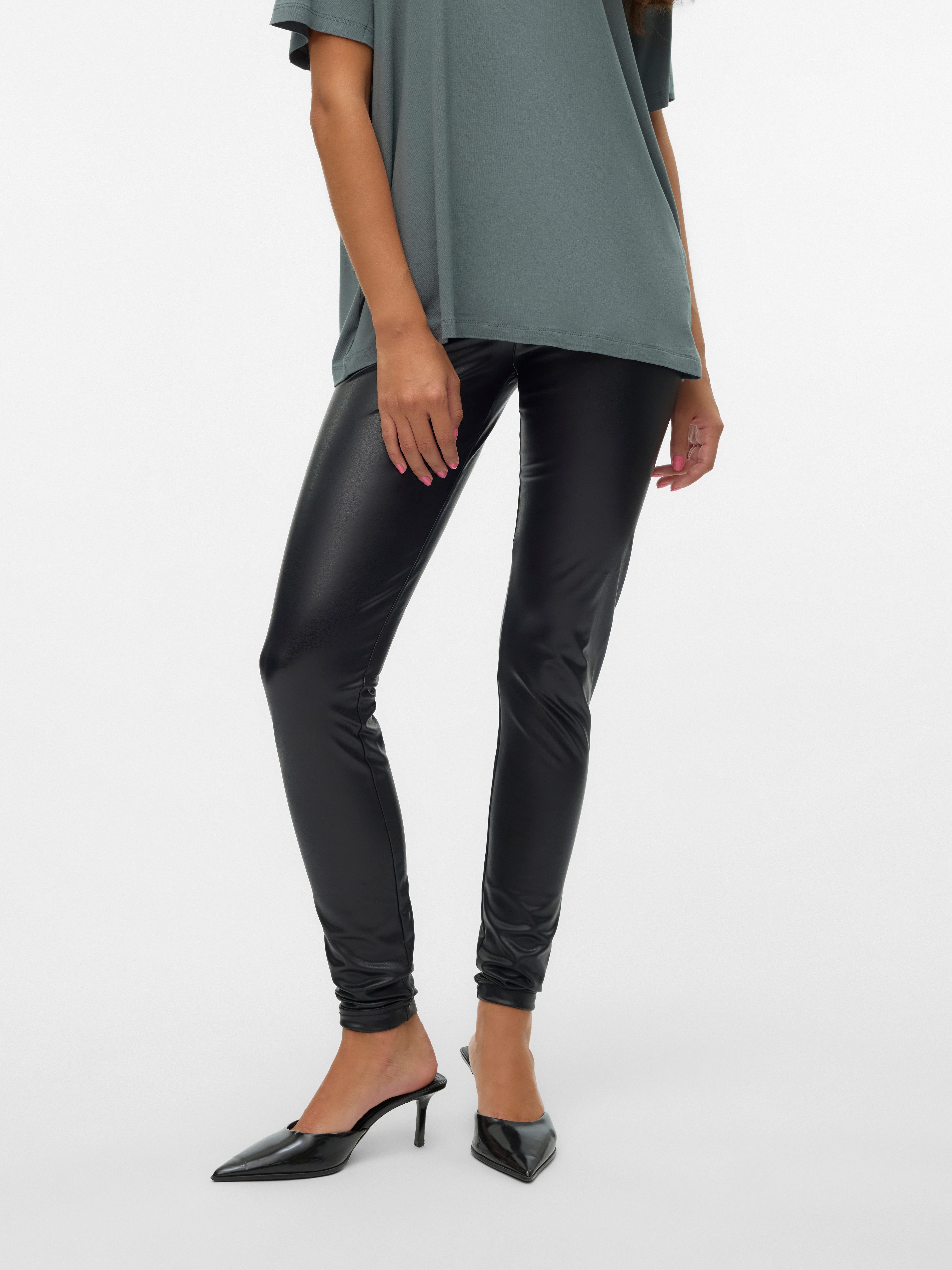 Vero Moda Lederimitathose VMGANA MR PL LEGGING