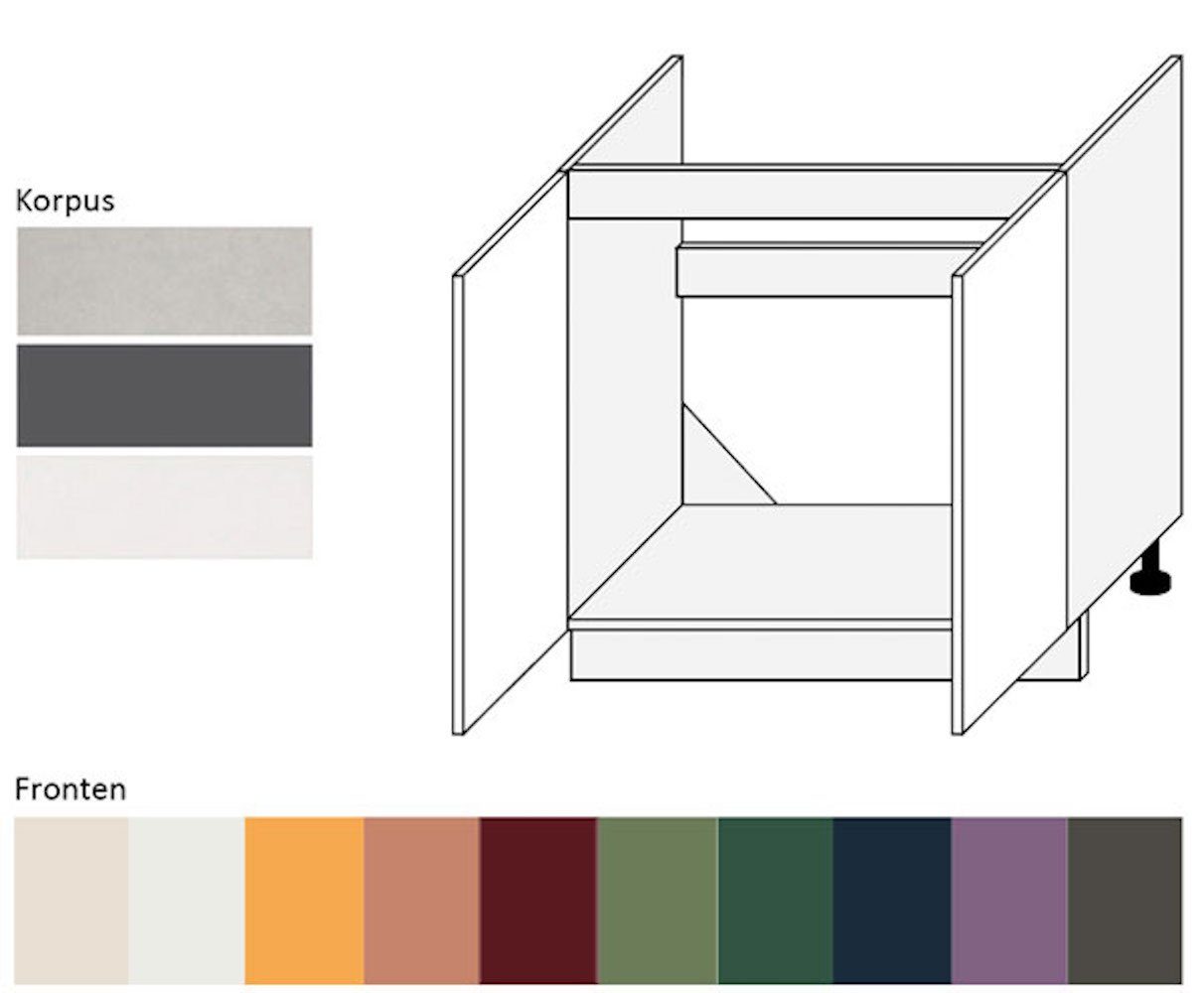 Feldmann-Wohnen Unterschrank Tivoli (Tivoli, 1-St) 80cm Front- und Korpusfarbe wählbar 2-türig