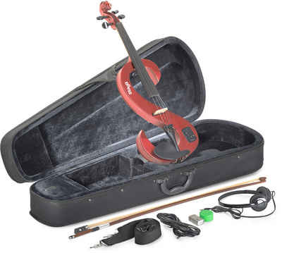 Stagg E-Violine EVN 4/4 MRD 4/4 Silent Violinen Set