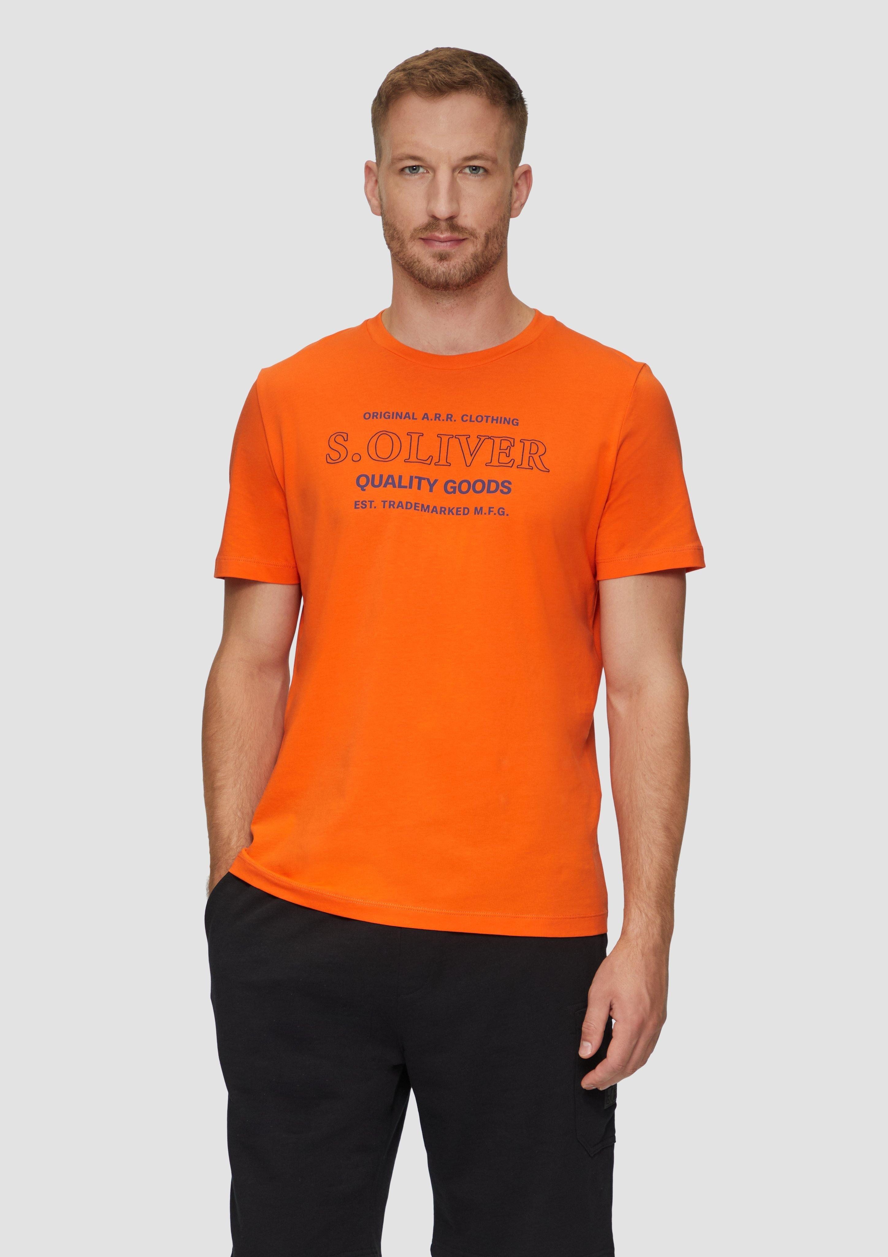 s.Oliver Kurzarmshirt T-Shirt mit Logo-Motiven aus günstig online kaufen