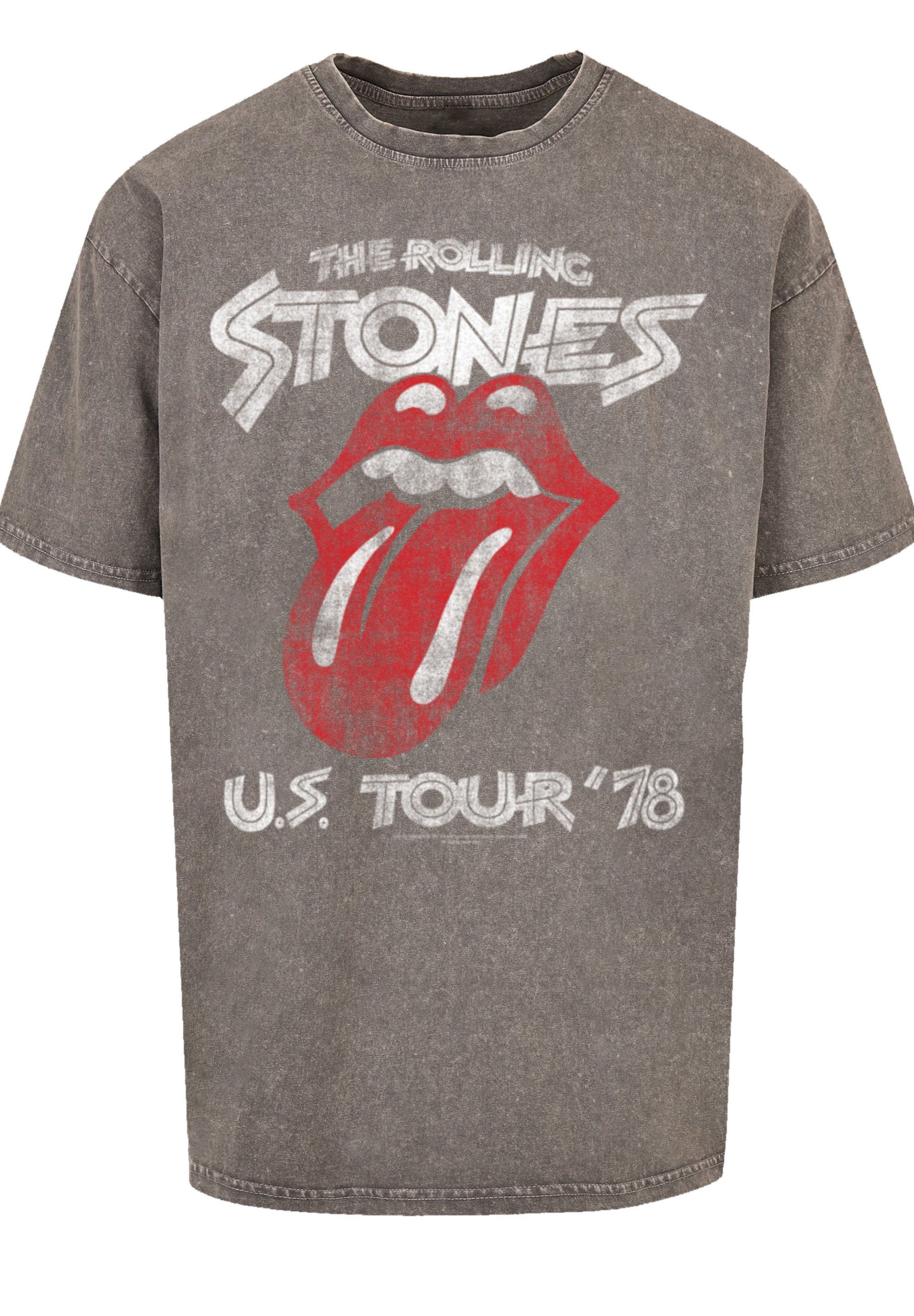 T-Shirt F4NT4STIC Asphalt '78 Print Tour Stones US The Rolling