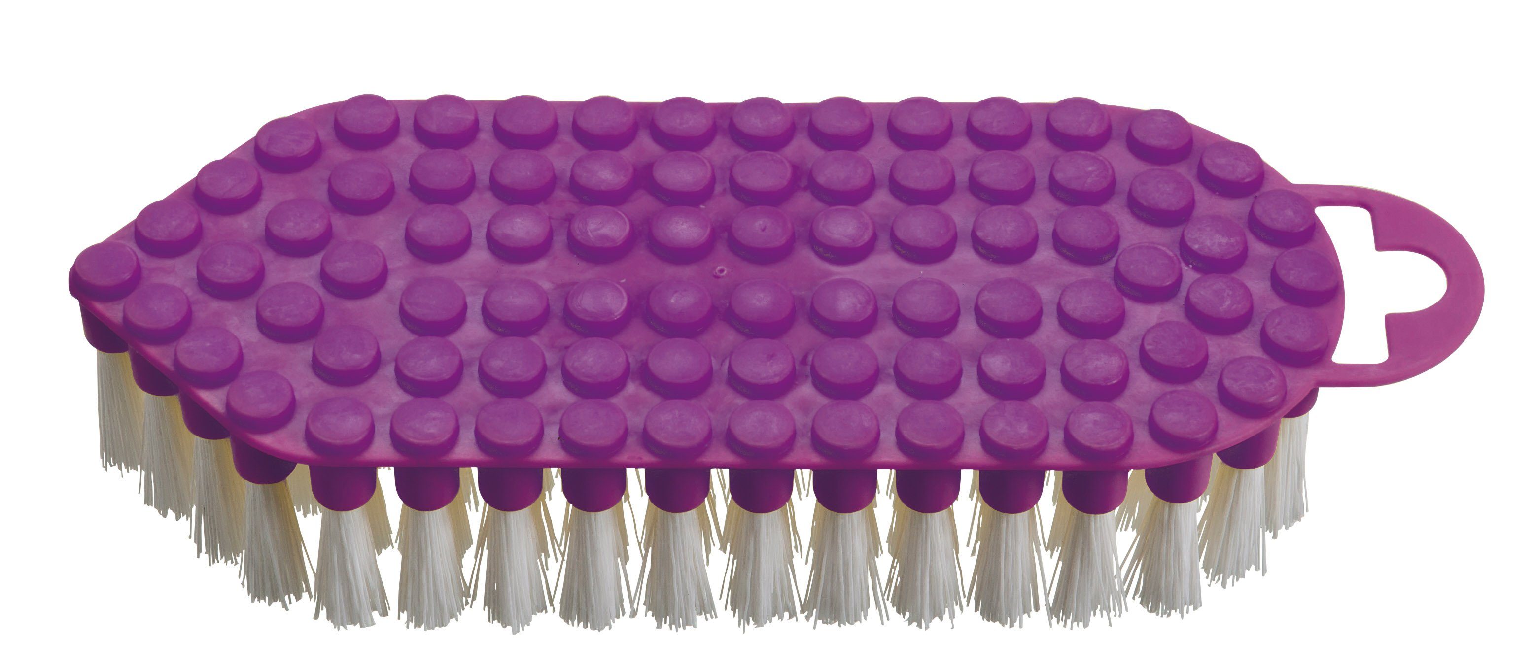 haug bürsten Reinigungsbürste 60320, flexible Scheuerbürste in lila, harte Borsten, dünner Korpus, aus PP – Made in Germany