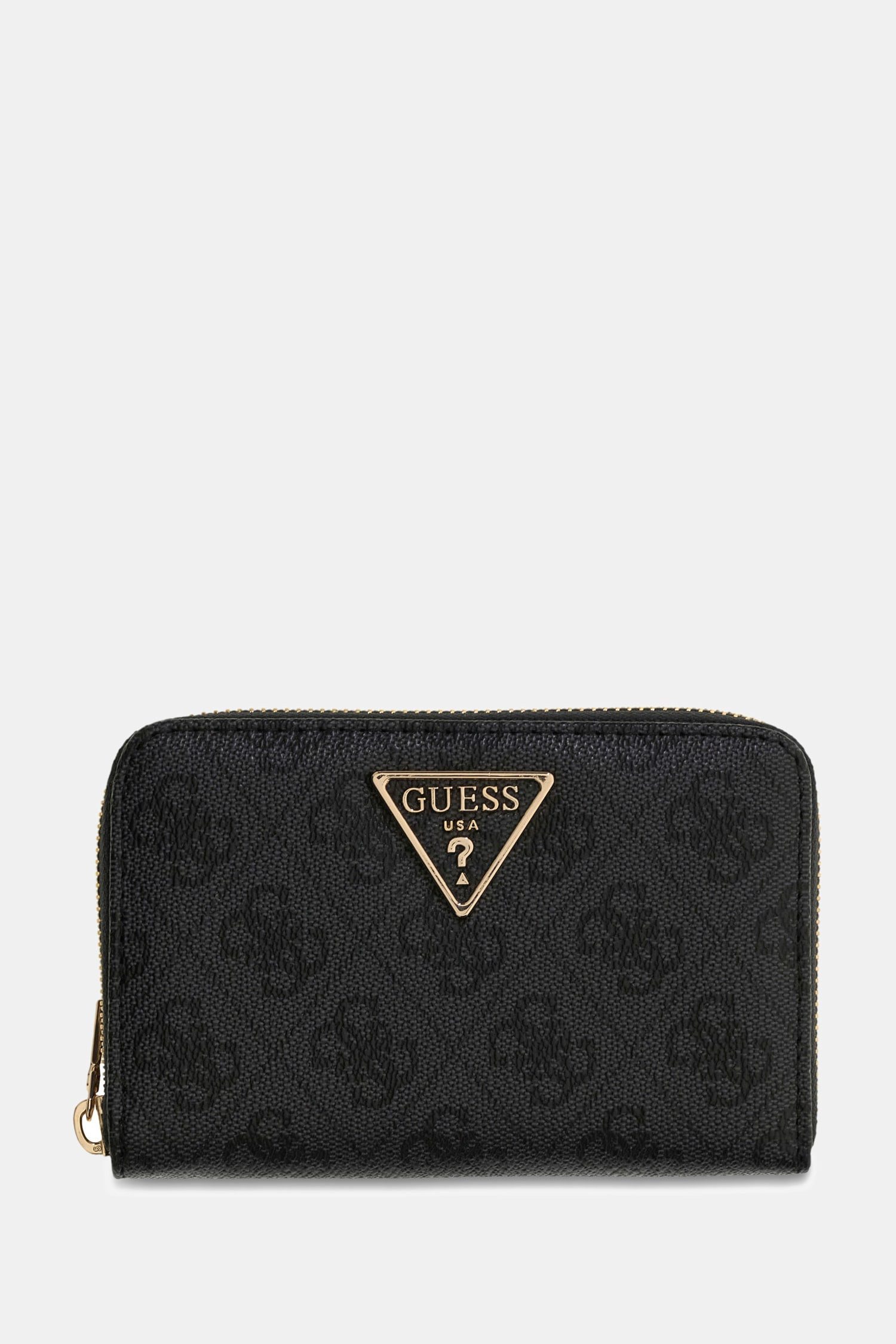 Guess Geldbörse LAUREL II SLG MED ZIP AROUND, Damen Geldbeutel, Portemonnaie, Money Pocket mit Dreieckslogo