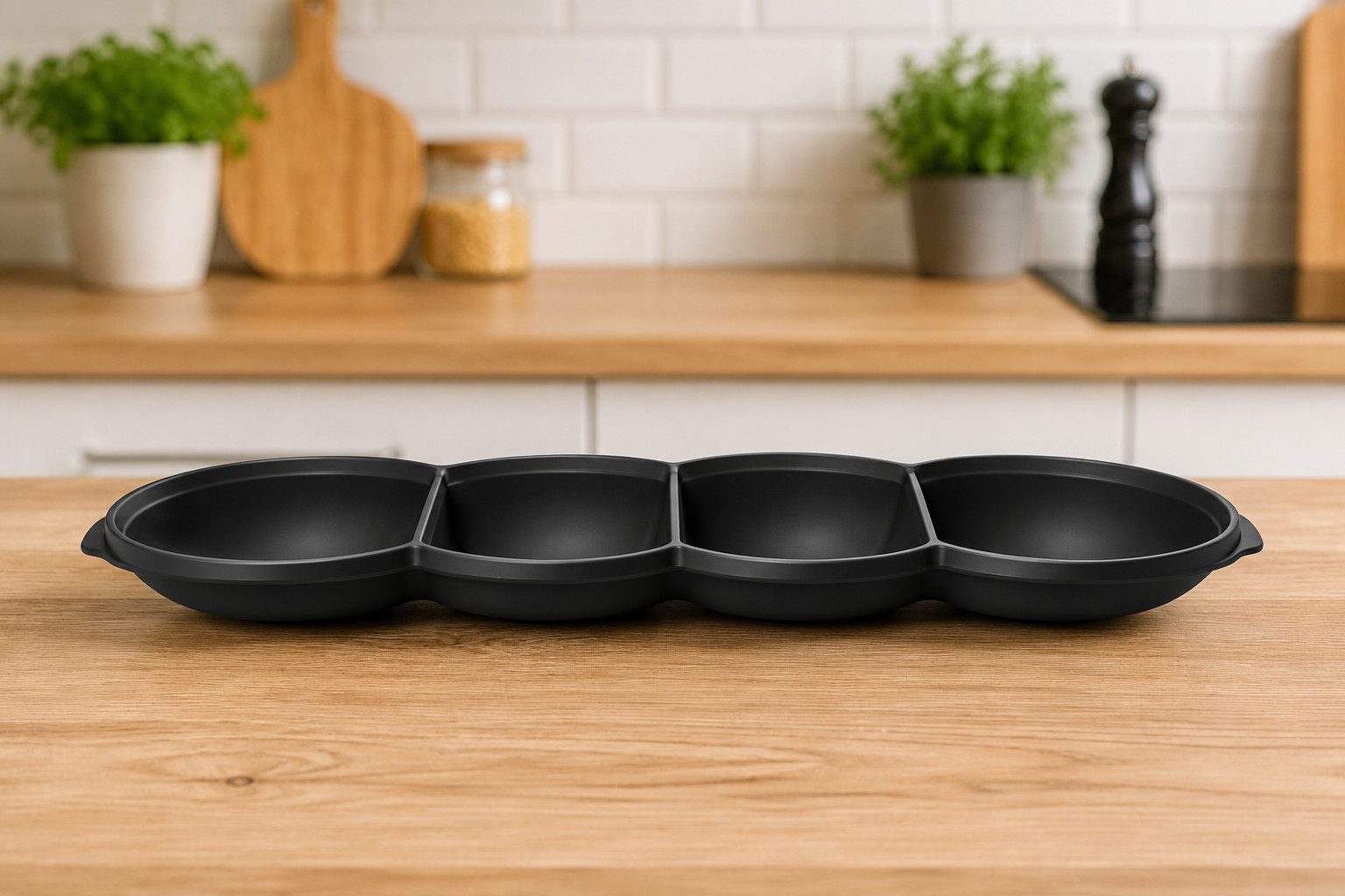 TUPPERWARE Servierschale Tupperware Allegra Perle Servierschale Deckel in schwarz