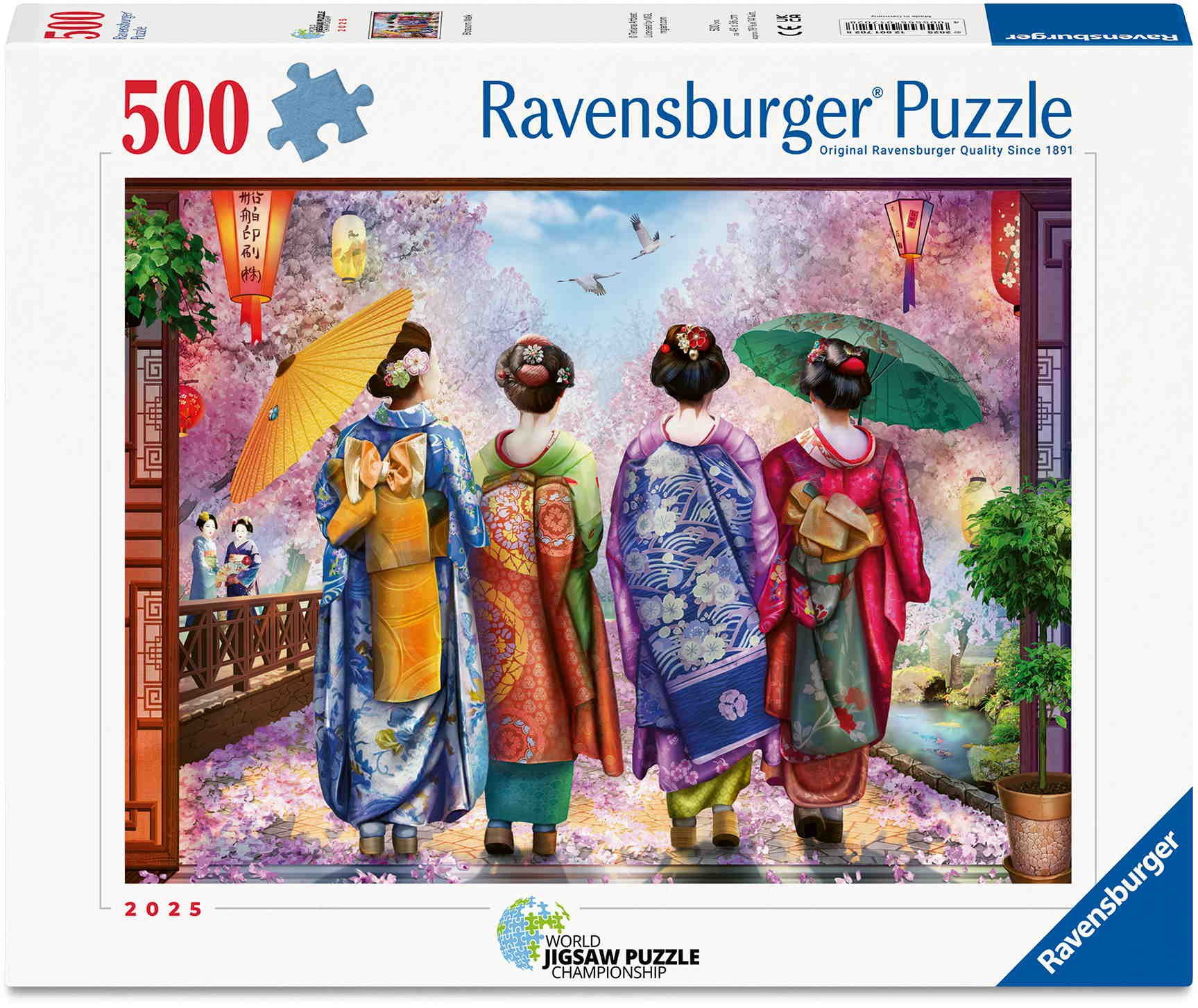Ravensburger Puzzle 500 Teile Puzzle Kirschblütenspaziergang 12001702, Puzzleteile