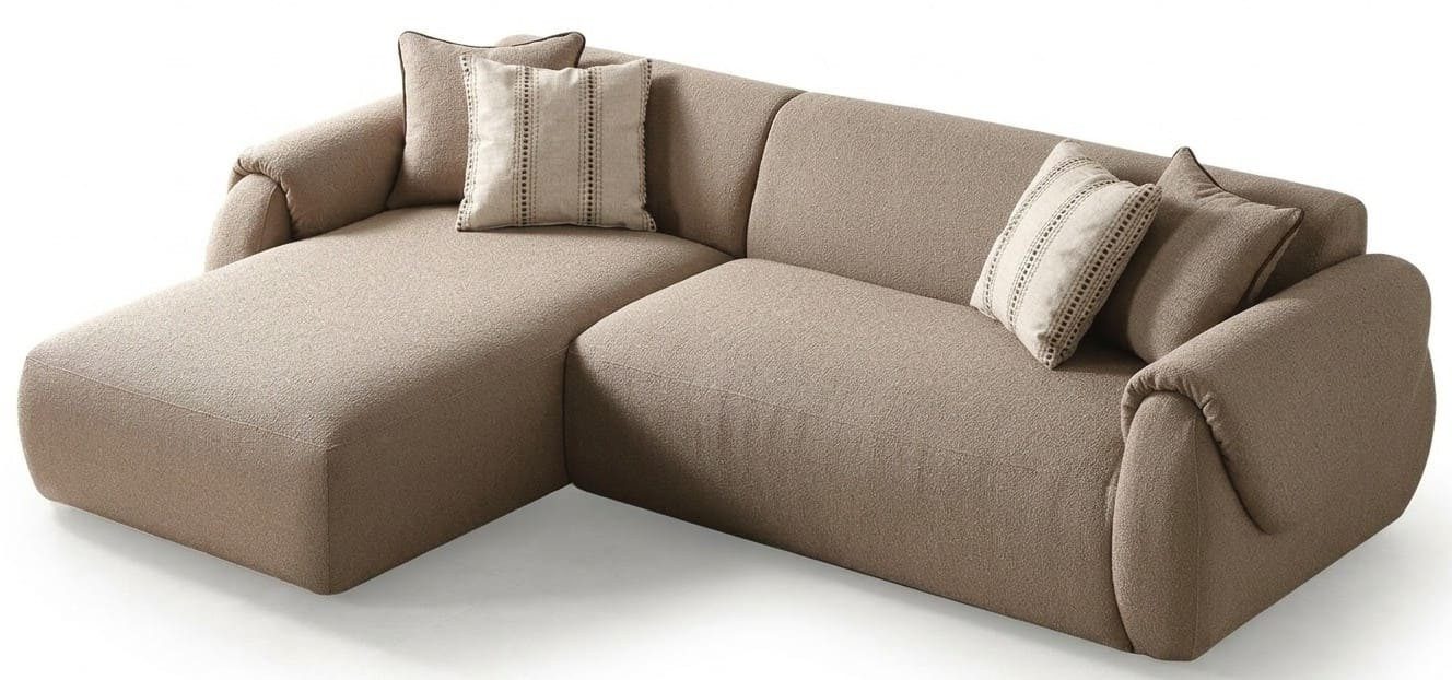 Xlmoebel Ecksofa Ecksofa L Form Braun Stil Modern Wohnzimmer bequem komfortabel, 2 Teile