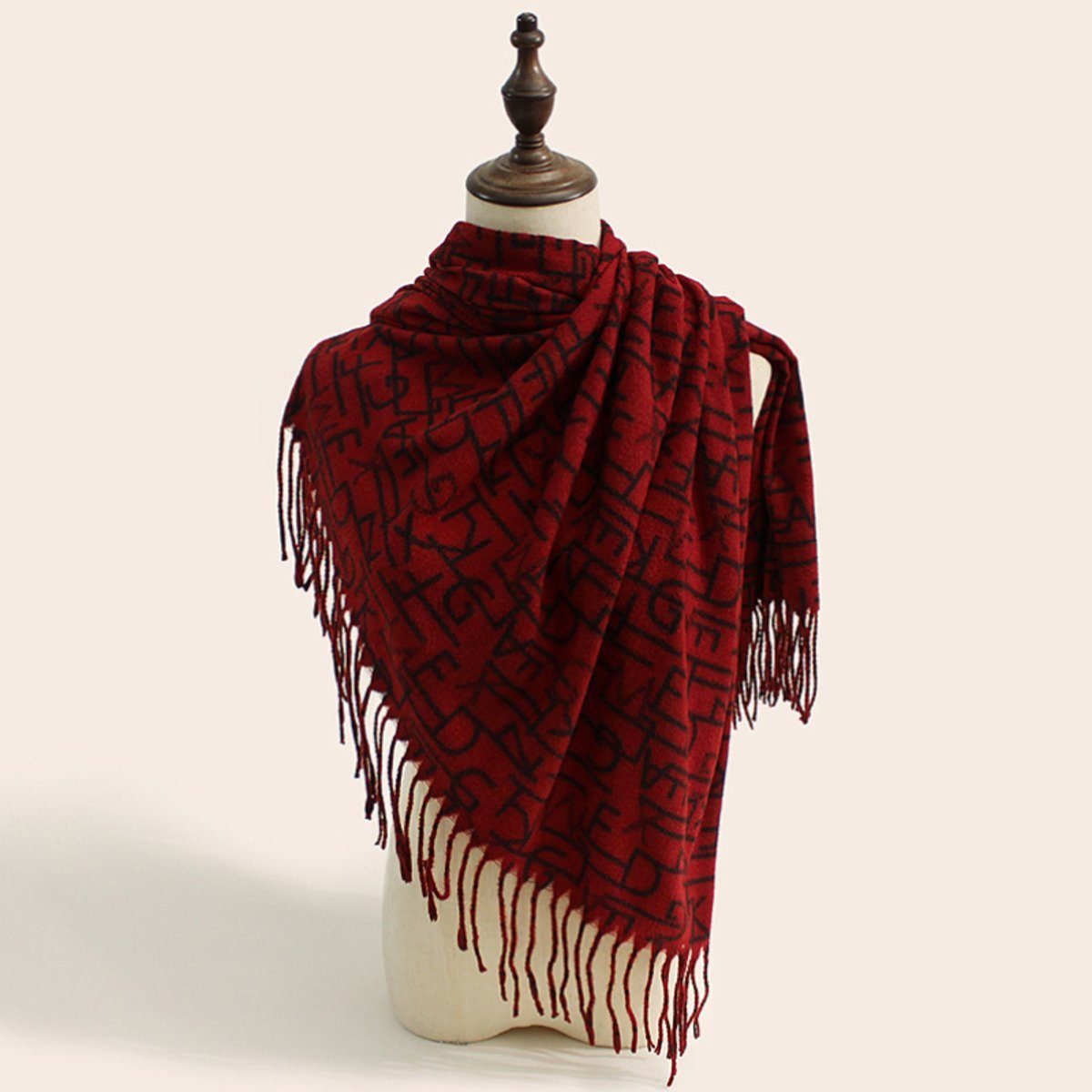 Union Reisen Modeschal Einfacher und modischer warmer Schal, (1-St) rot2