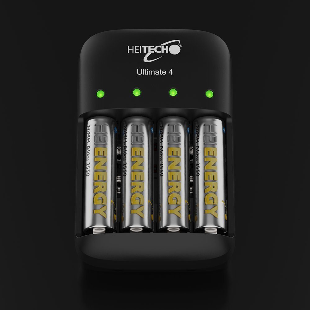 HEITECH HEITECH AA Akku Mignon 2550 mAh 1,2V NiMH 4 Stück Akku