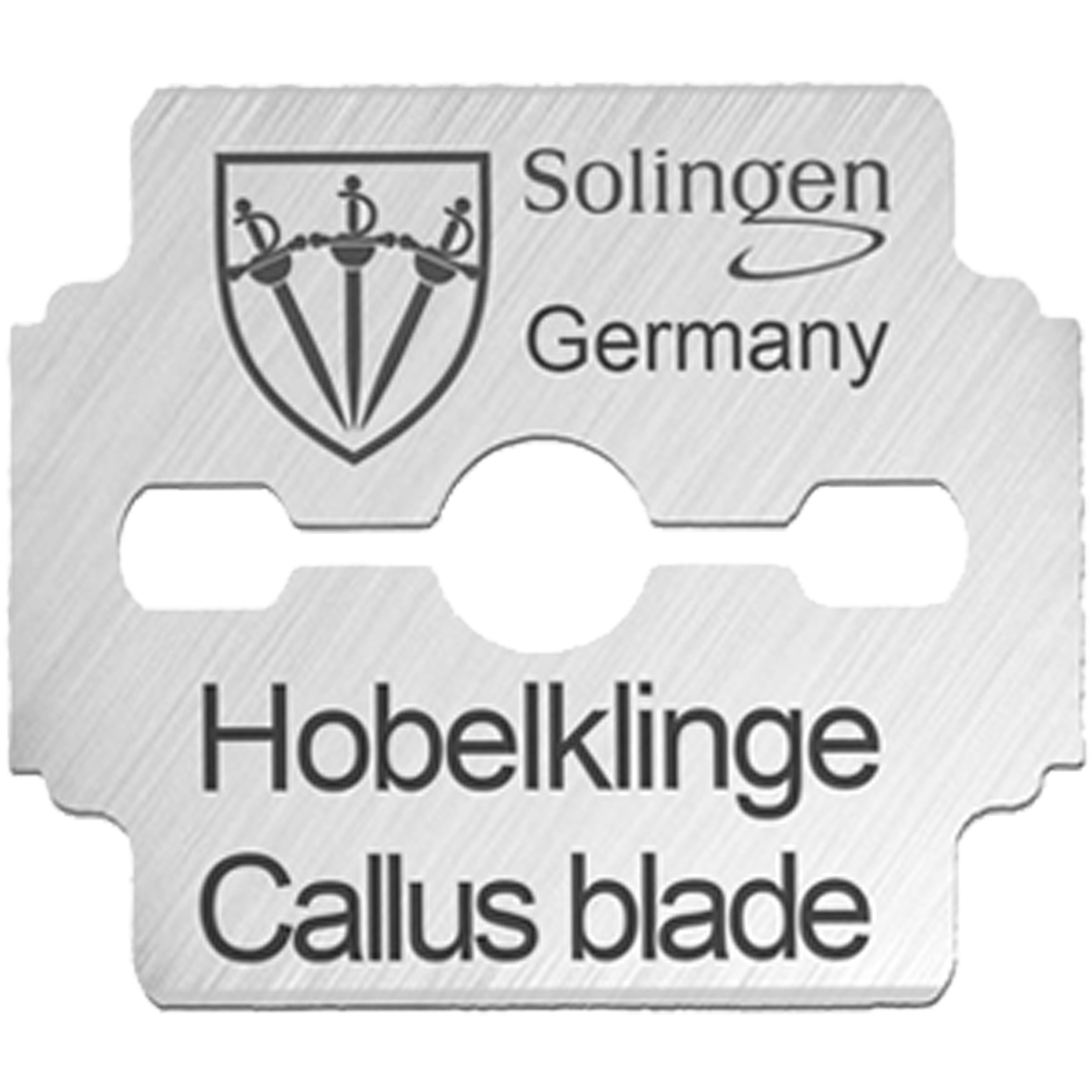 3 SCHWERTER Hornhautfeile Hochwertiges Pediküre Set zur Hornhautentfernung, 100-tlg., scharfe Ersatzklingen (10x10) für Hornhauthobel, Made in Germany