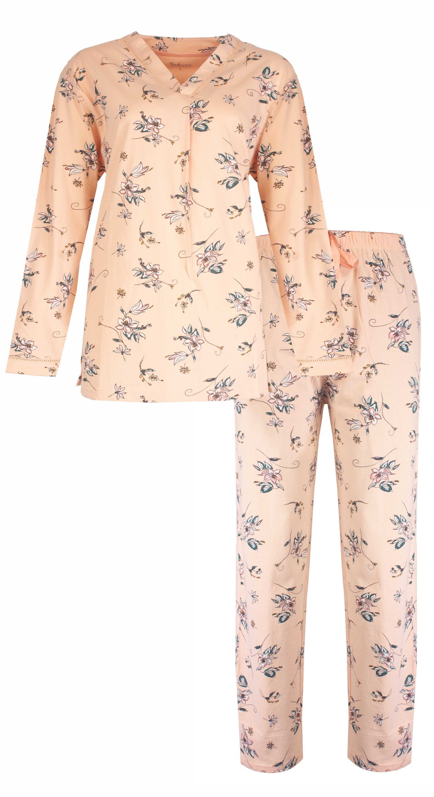 Tenderness Schlafanzug Damen Pyjama (2 tlg) Baumwolle