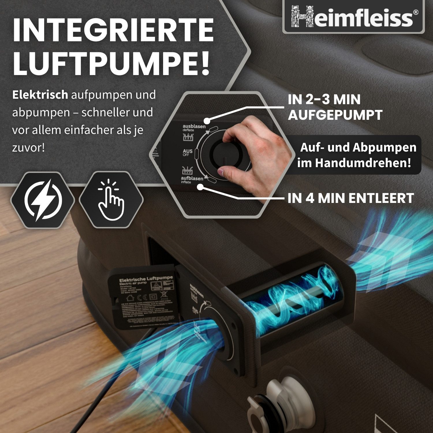 Heimfleiss® Luftmatratze Luftmatratze Selbstaufblasend – Komfort für Campin günstig online kaufen