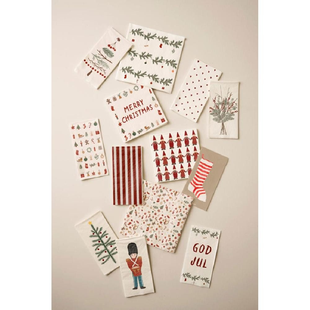 Ib Laursen Geschirr Ib Laursen Servietten mit Weihnachtsgirlanden (50-teili günstig online kaufen