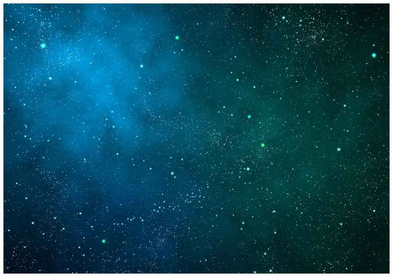 Wallario Wandbild, Sternenhimmel - Milchstraße und Sterne bei Nacht, in verschiedenen Ausführungen