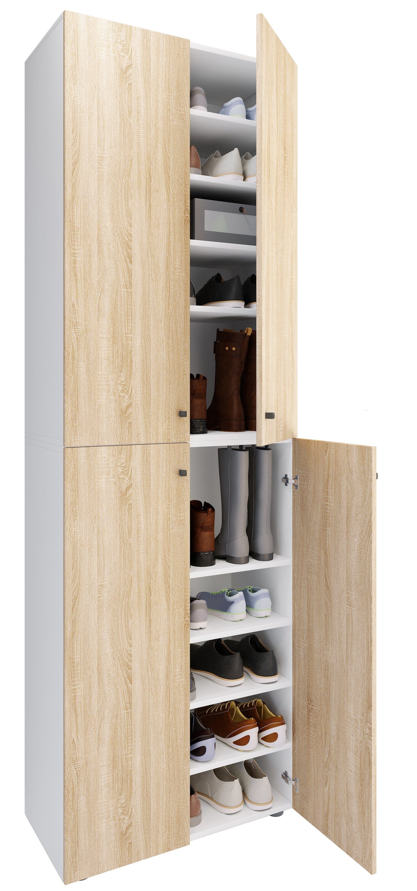 Schuhschrank XL Holz Großer Schuhschrank Schuhkommode Lona 10