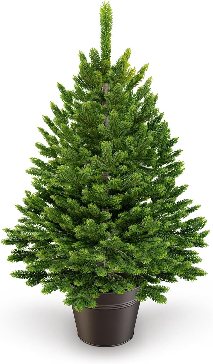 ArtiTree Künstlicher Weihnachtsbaum Künstliche Nordfichte im Topf - mit und ohne LED, Kleiner Topfbaum, 100 % PE-Spritzgussnadeln, Langlebig, Naturgetreu