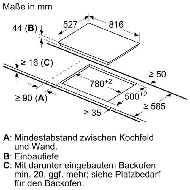 BOSCH Elektro-Kochfeld PKM875DP1D, Schwarz, Mit Rahmen aufliegend, Glaskeramik, 80 cm, Elektro