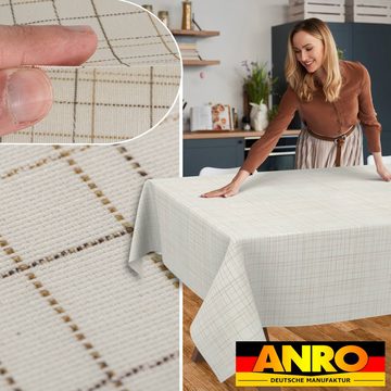 ANRO Tischdecke mit feiner Veredelung und Beschichtung Tischwäsche Stoff-Tischdecke, Premium TEFLON und 2-Fache Acryl Beschichtung
