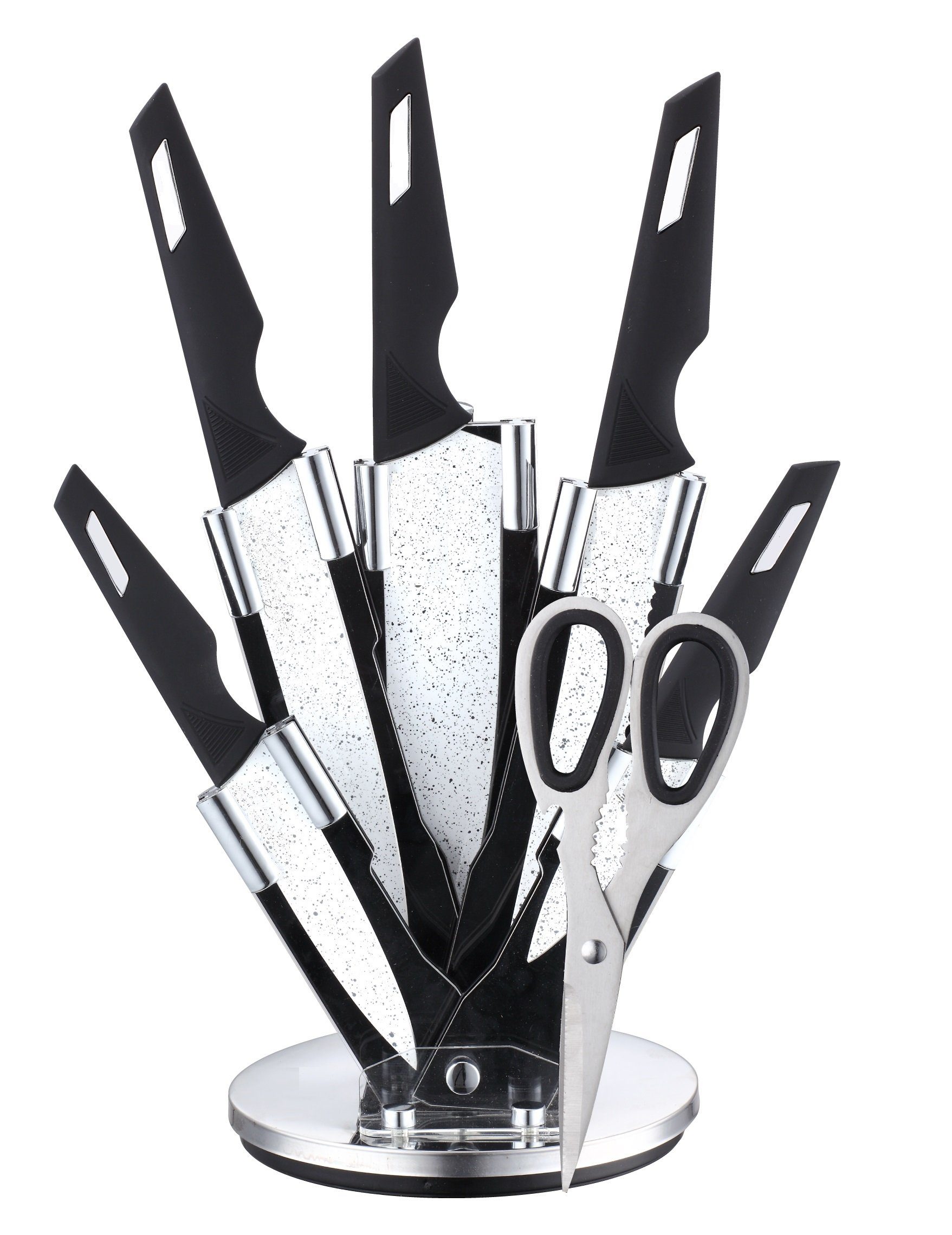 Cheffinger Messer-Set 7-teiliges Profi Messer-Set drehbar Messerset (7-tlg) Motiv 2 | Messersets