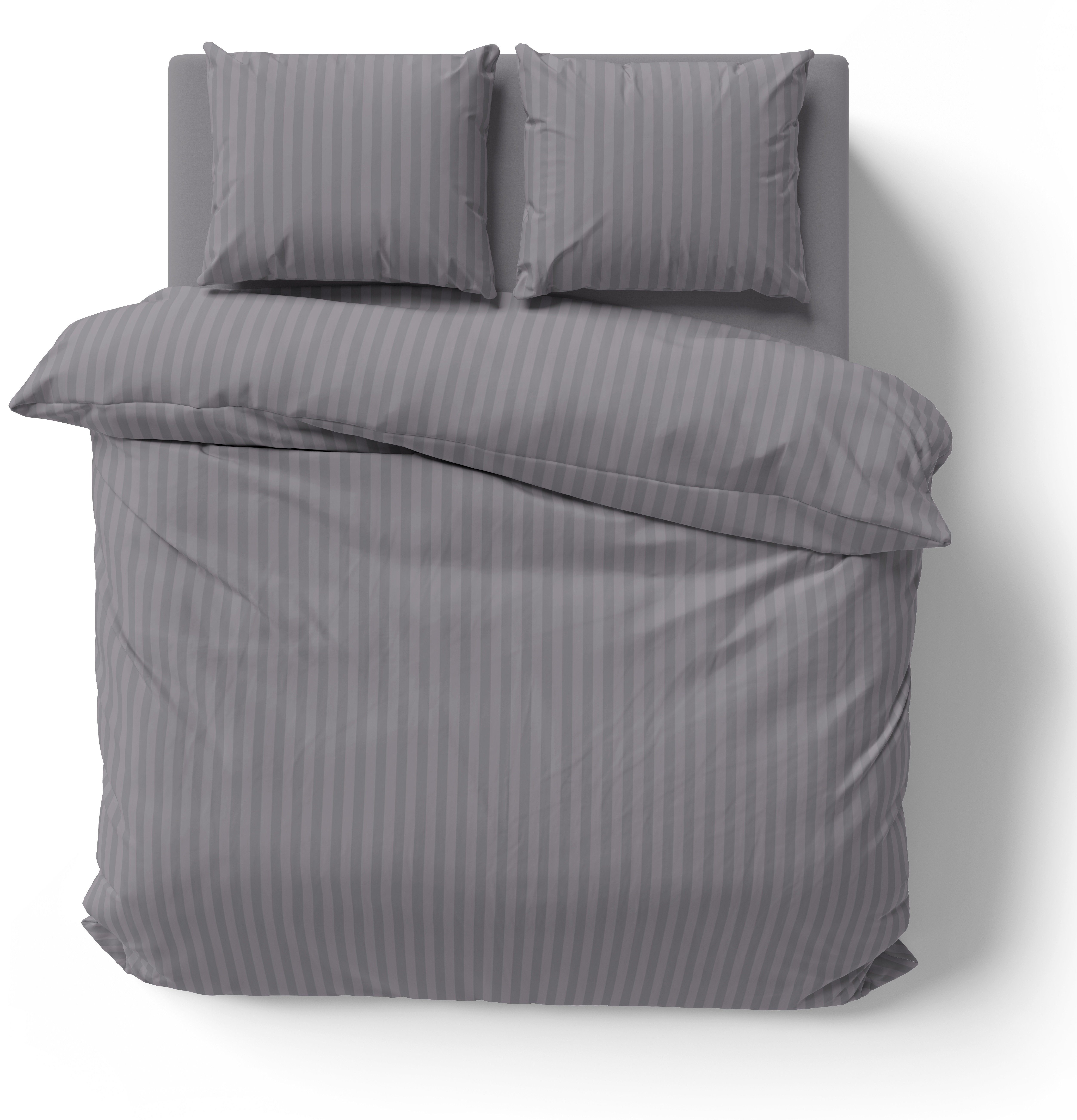 Bettwäsche Damast, One Home, Mikrofaser, gestreift und elegant, 3 teilig Doppelbett