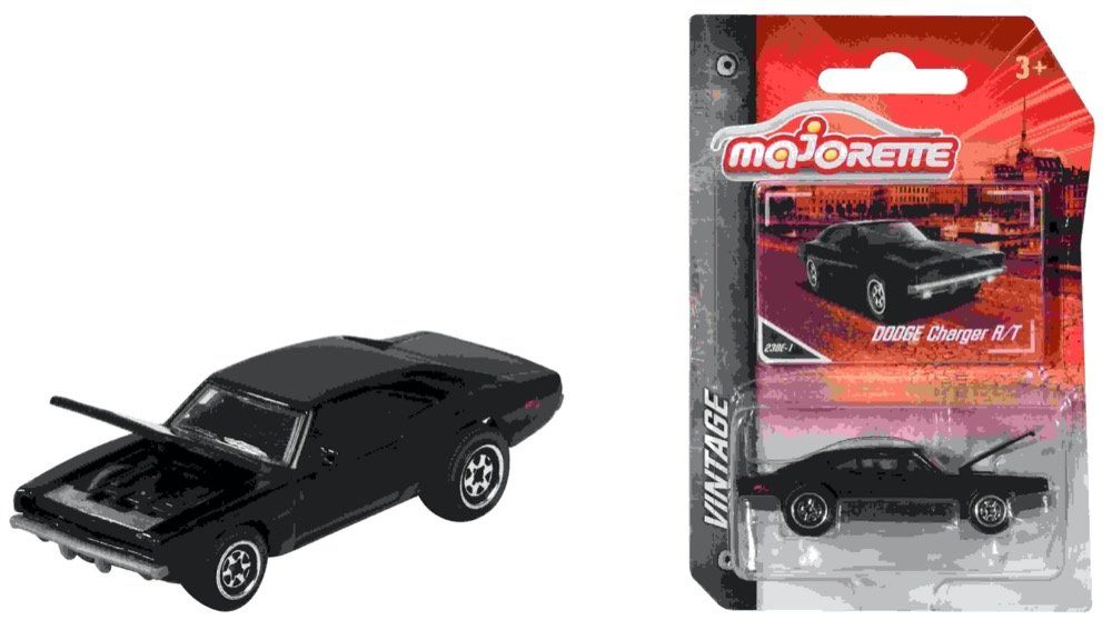 majORETTE Игрушки-Auto Cars Vintage Dodge Charger R/T schwarz 212052010Q10