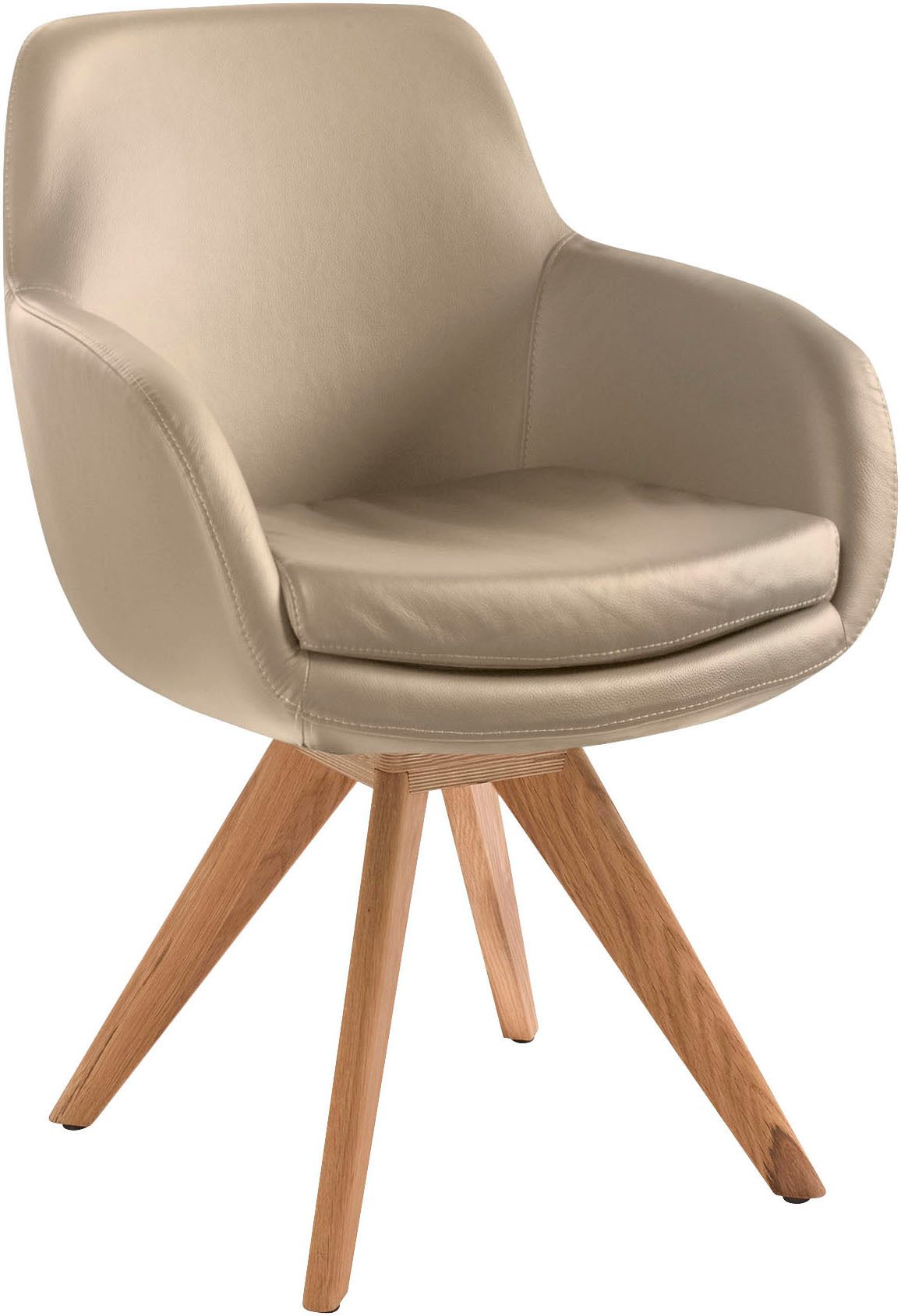 Musterring Esszimmerstuhl Tavia (Set, 2 St), Stativgestell Wildeiche massiv, Drehfunktion optional, diverse Farben