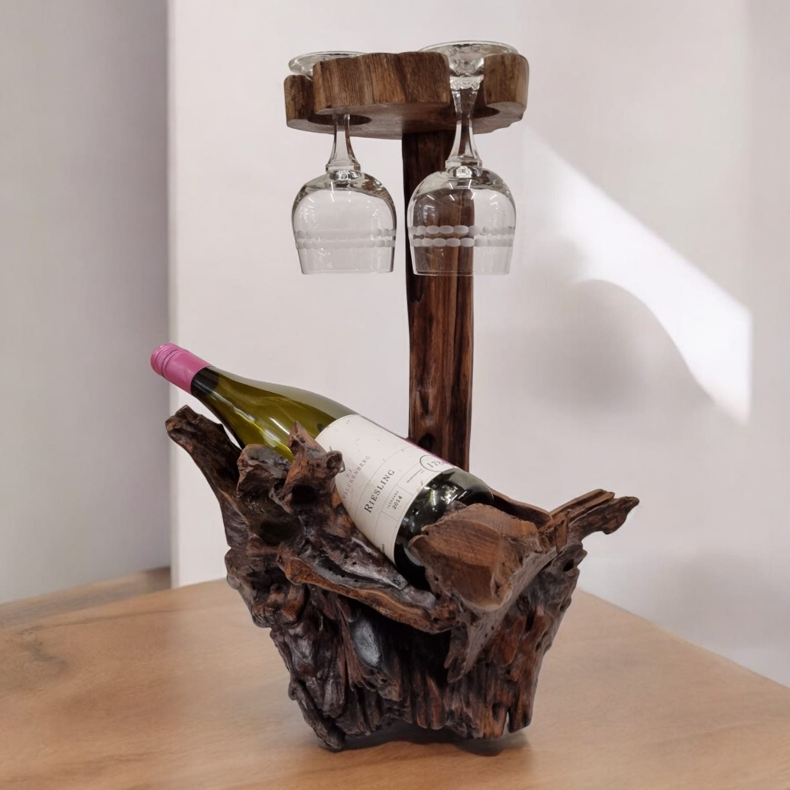 Kinaree Weinflaschenhalter Wurzelholz Flaschenständer, Massivholz, Unikate, günstig online kaufen