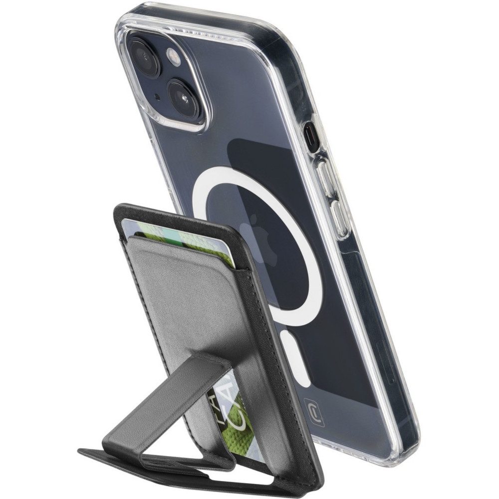 Cellularline Smartphone-Halterung - Magnetischer Kartenhalter für Apple MagSafe - schwarz
