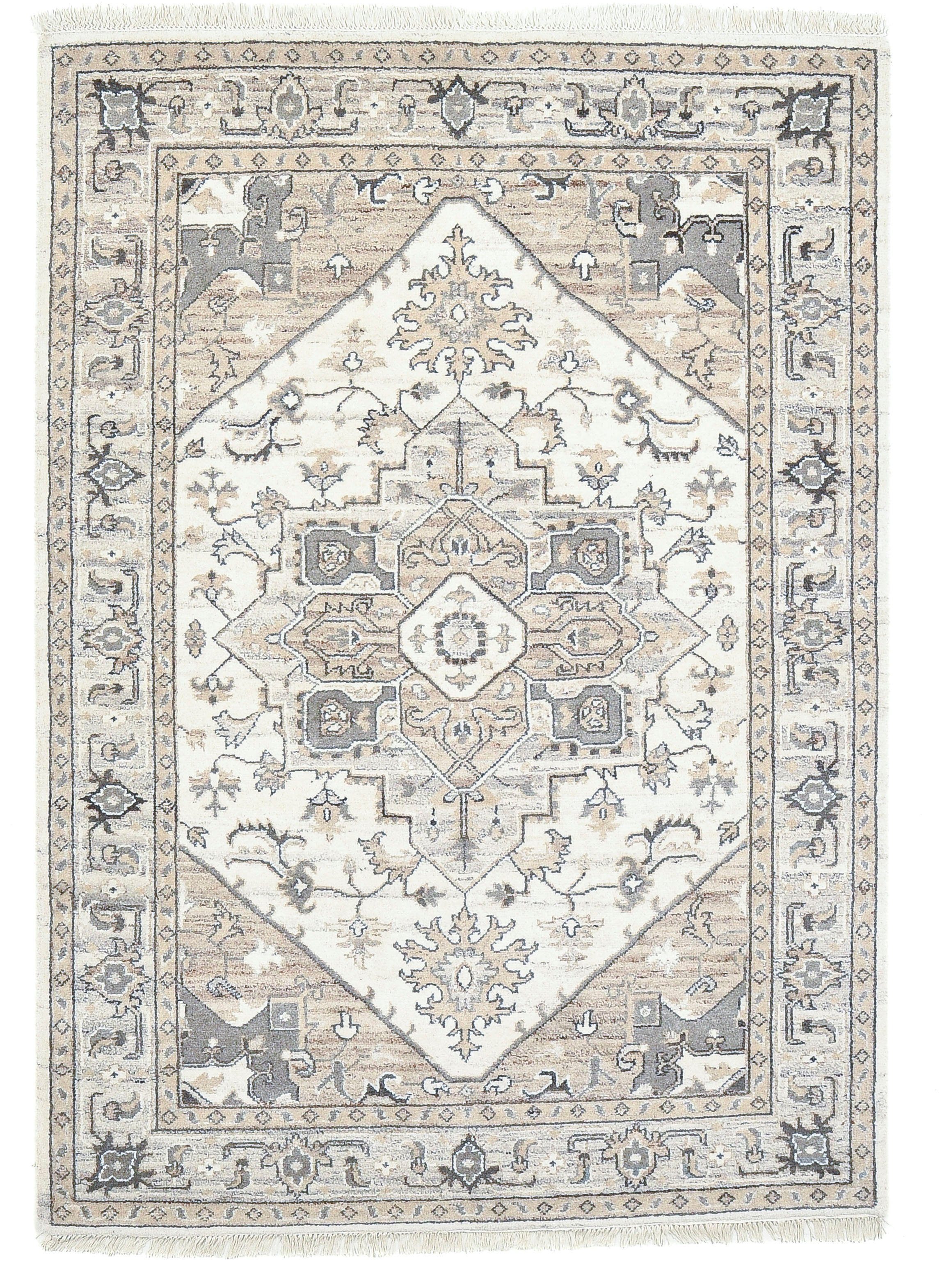 THEKO Wollteppich Versian 877, handgeknüpft, rechteckig, Höhe: 10 mm, reine Wolle, orientalisches Design, Wohnzimmer