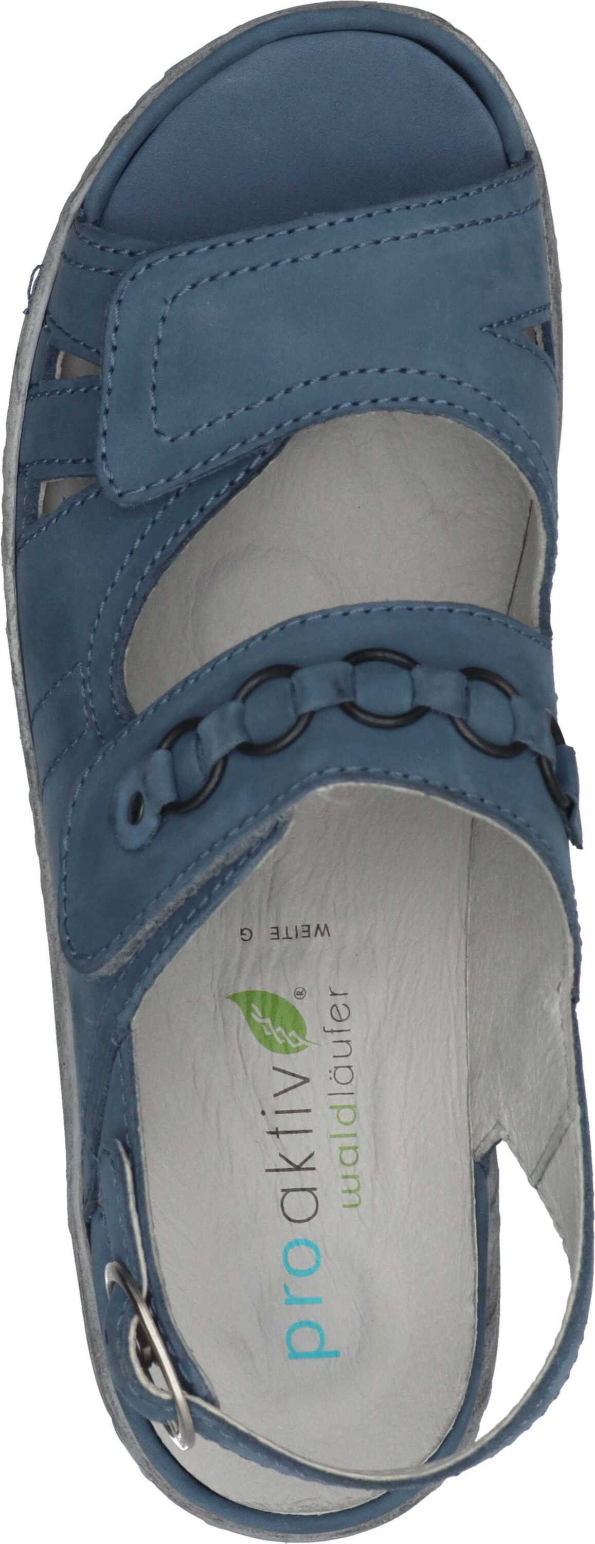 Waldläufer aus blau Nubukleder Sandale Sandalen