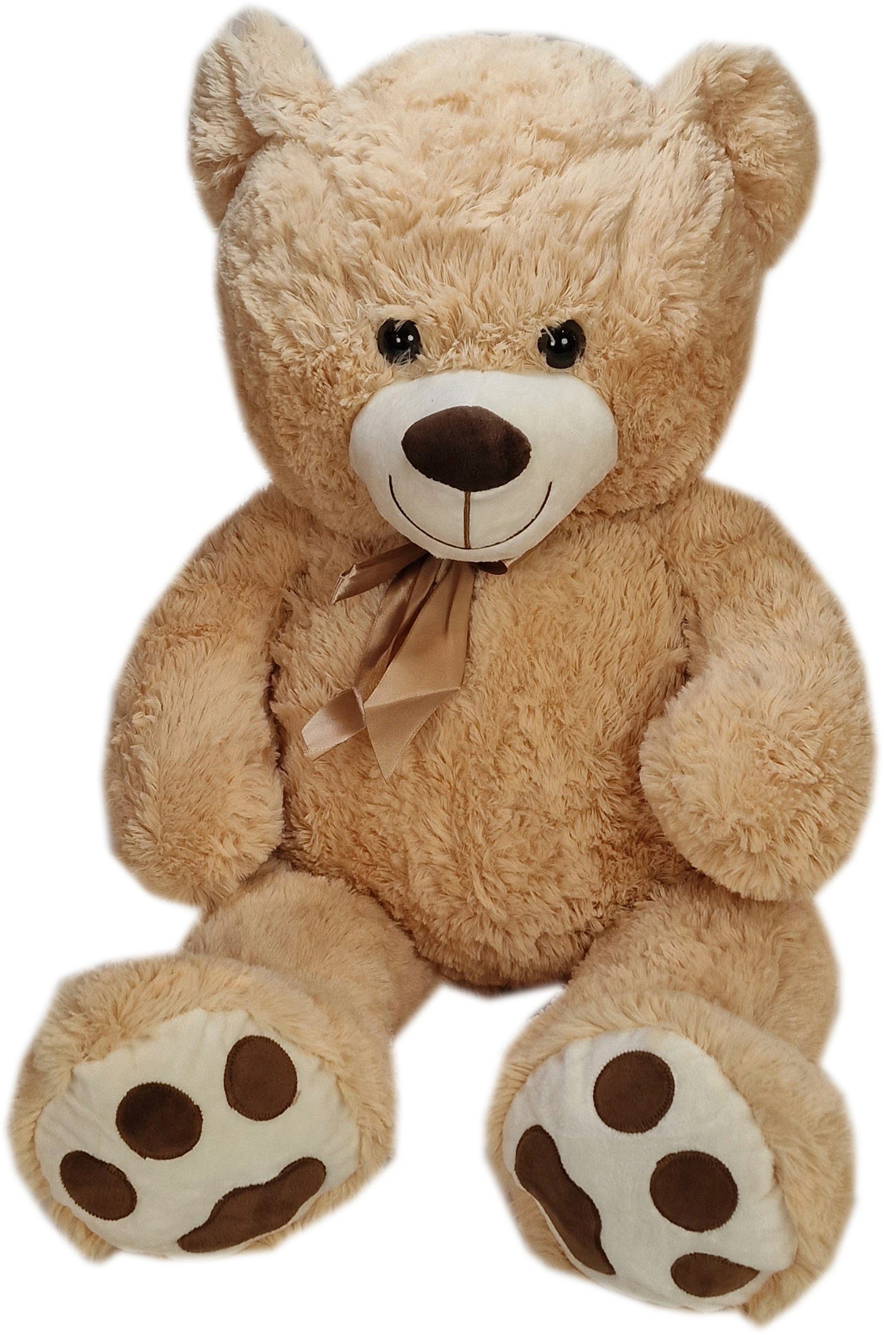 Heunec® Kuscheltier Teddybär Floppy, 100 cm, beige, mit Schleife