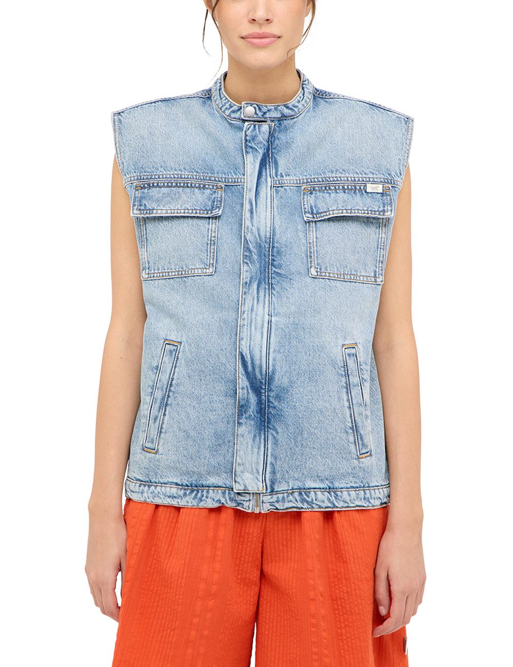 MUSTANG Kurzweste Damen Style Kay Denim Vest