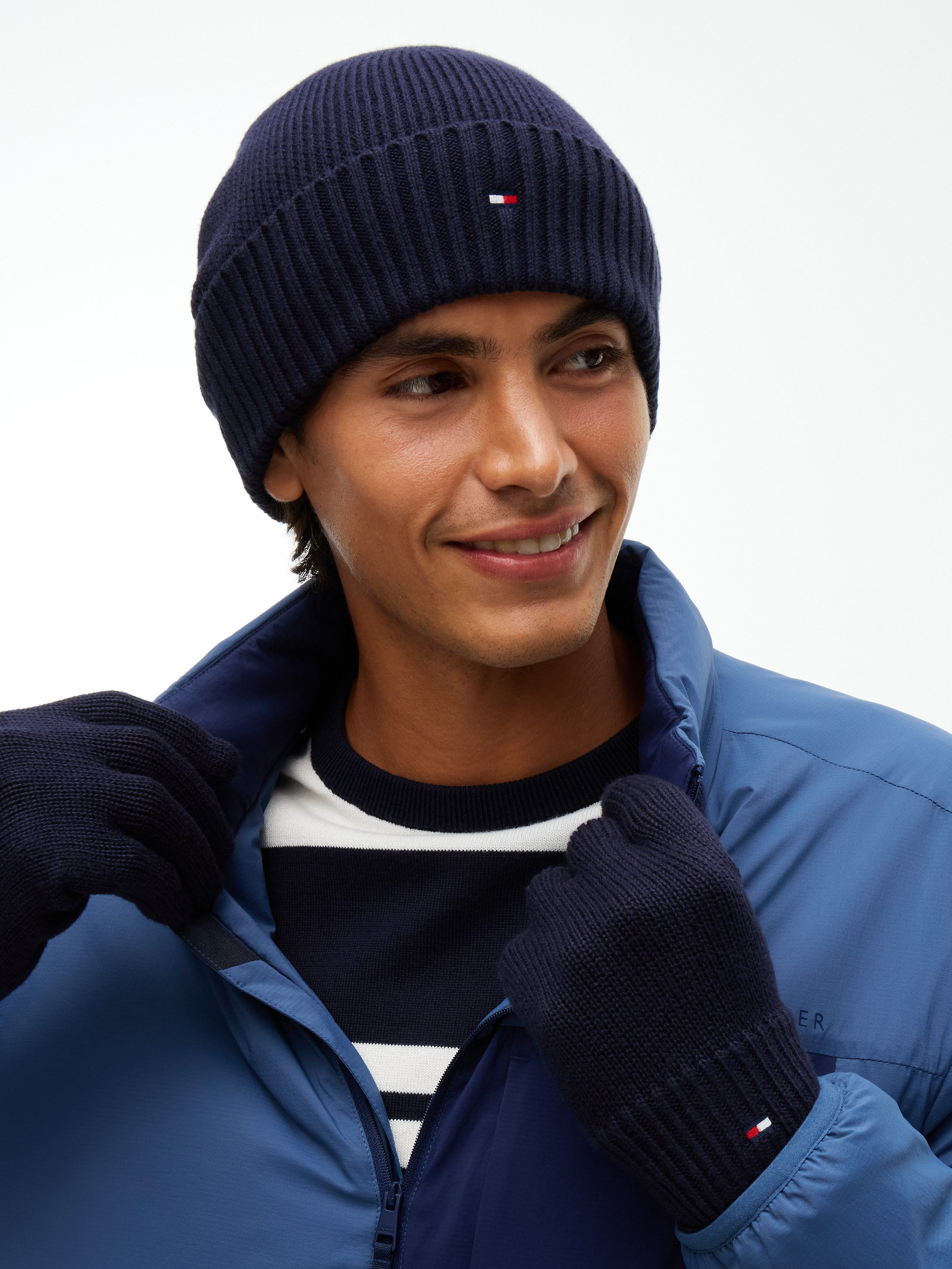 Tommy Hilfiger Beanie TH FLAG BEANIE AND GLOVES (Set, 2-St) mit Kaschmiranteil, in Geschenkbox