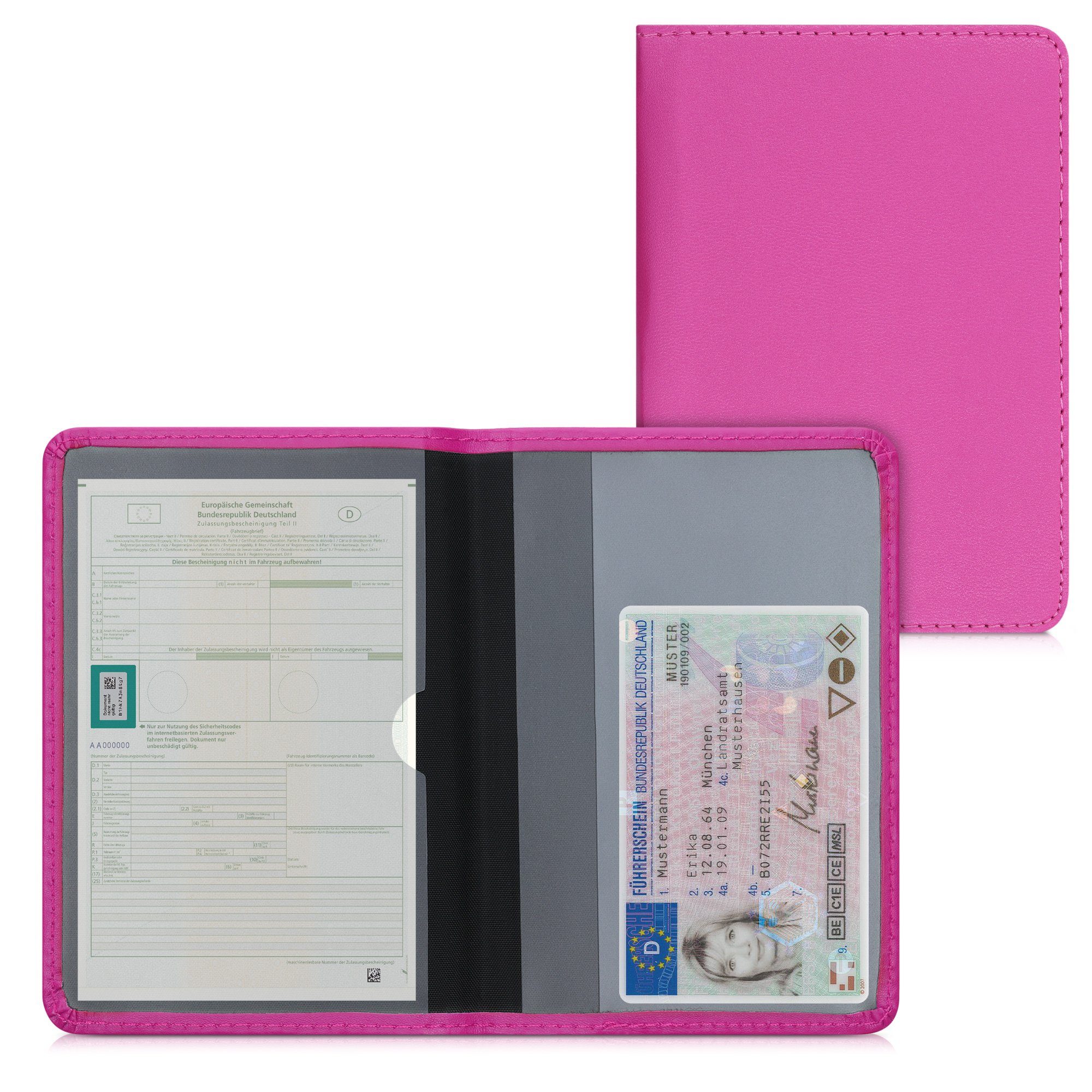 kwmobile Etui Fahrzeugschein Hülle mit Kartenfächern Kunstleder Hülle Fahrz günstig online kaufen