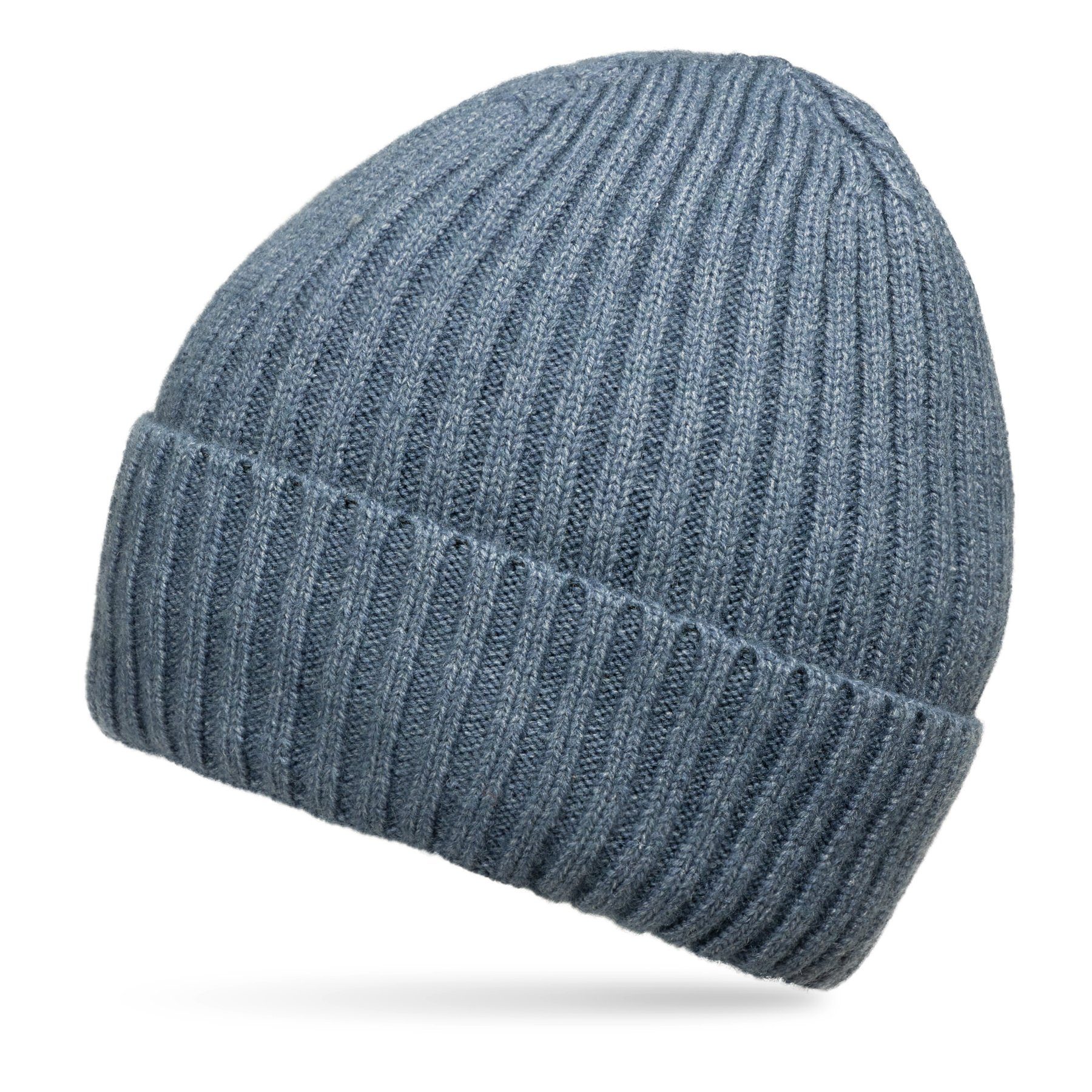 Caspar Beanie MU211 Mütze Fischermütze Beanie klassische Unisex jeansblau