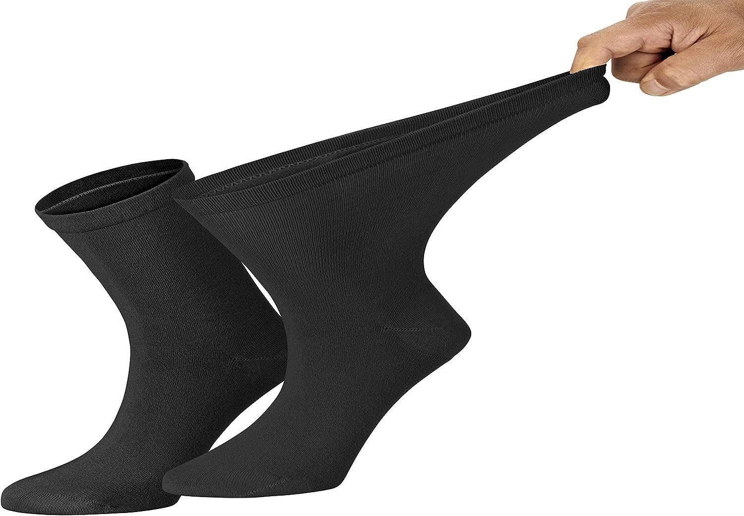 FussFreunde Diabetikersocken 4 Paar Gesundheitssocken EXTRA-BREITE Socken für Problemfüße (4 Paar) extra-weite Bequem-Socken ohne Gummidruck – Bild 5 von 5