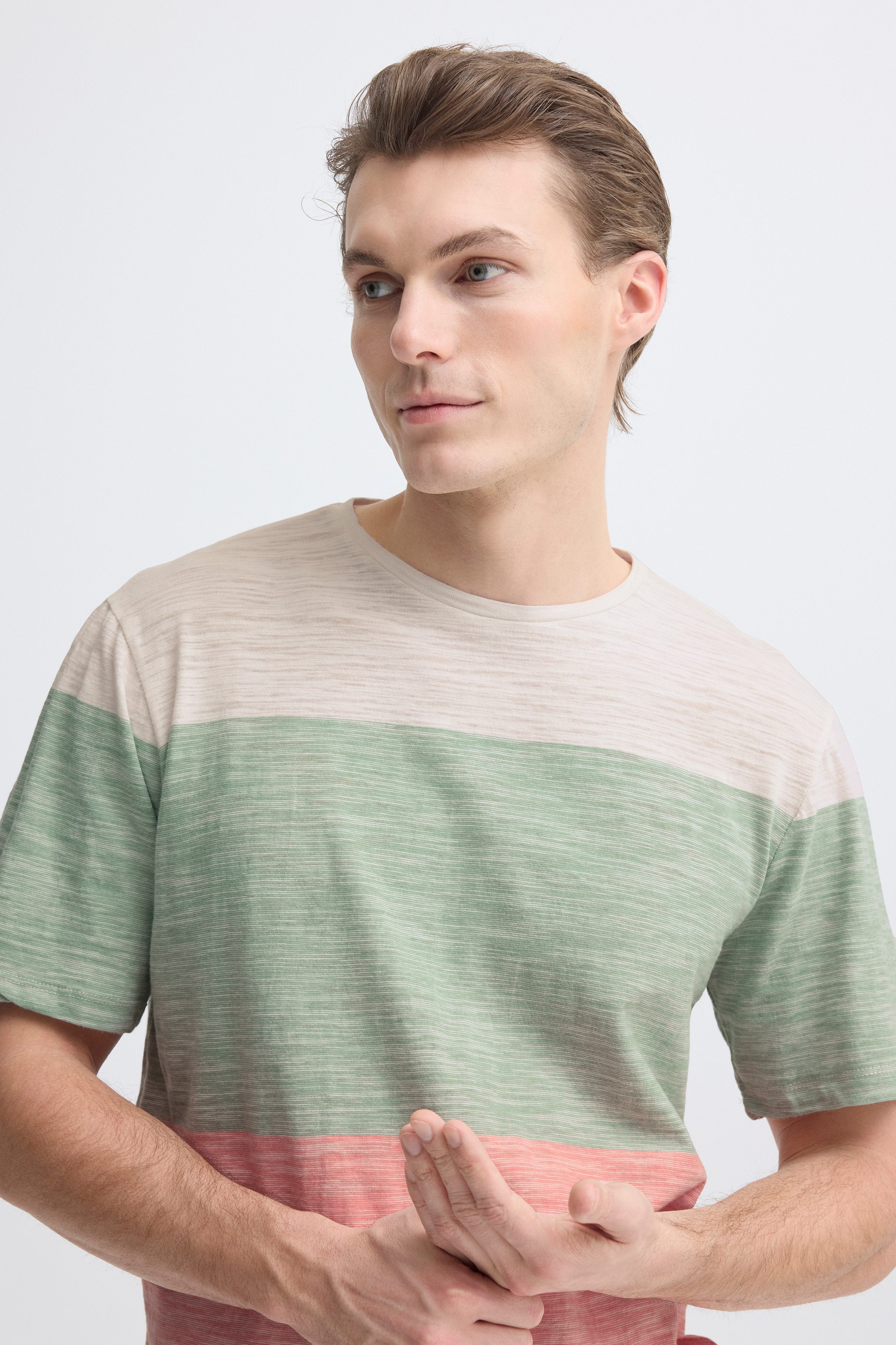 Blend T-Shirt BHKEITH BLOCK S/S TEE aus Single Jersey, Regular Fit, mit Rundhalsausschnitt – Bild 3 von 5