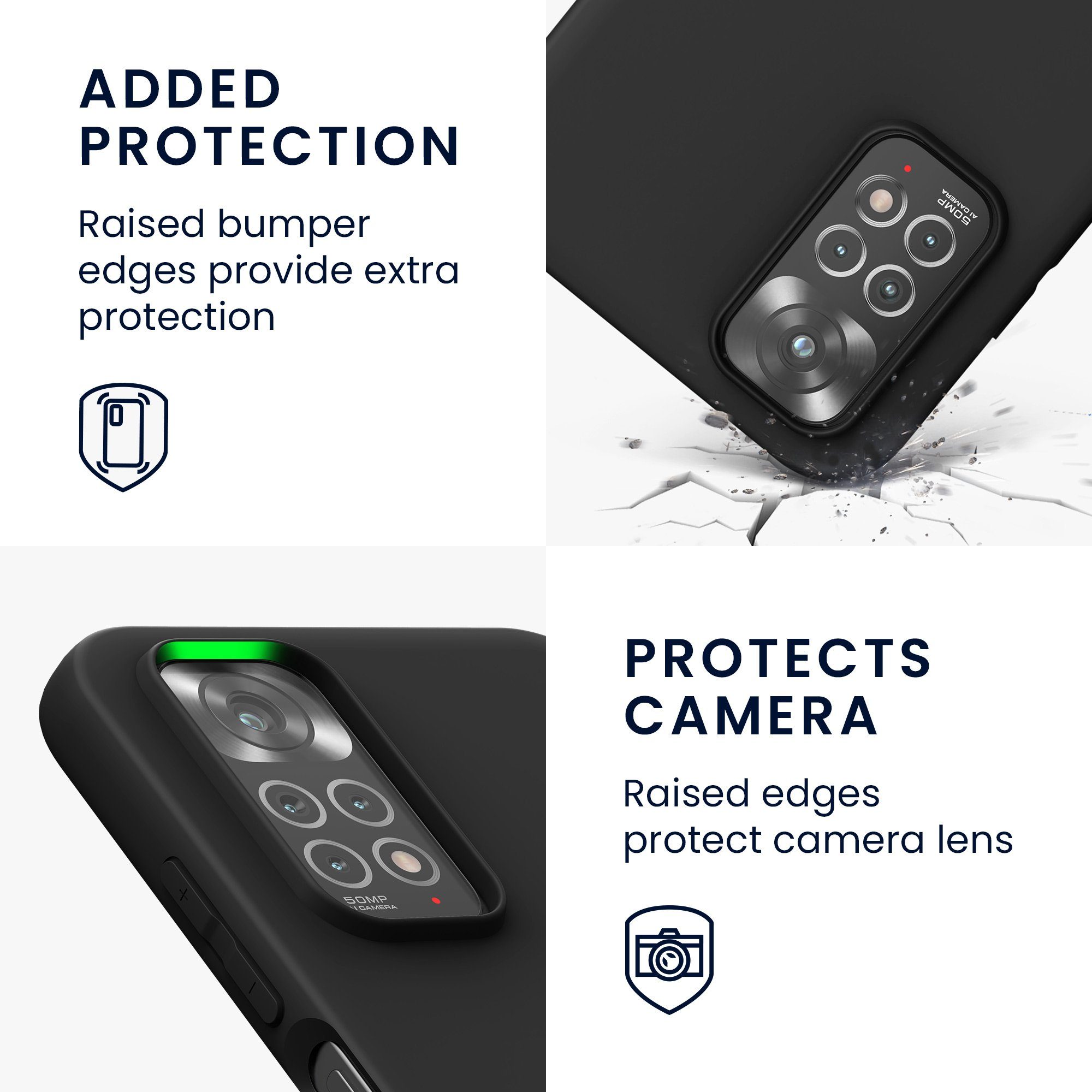 kwmobile Handyhülle Hülle für Xiaomi Redmi Note 11 / Note 11S, Hülle Silikon - Soft Handyhülle - Handy Case Cover