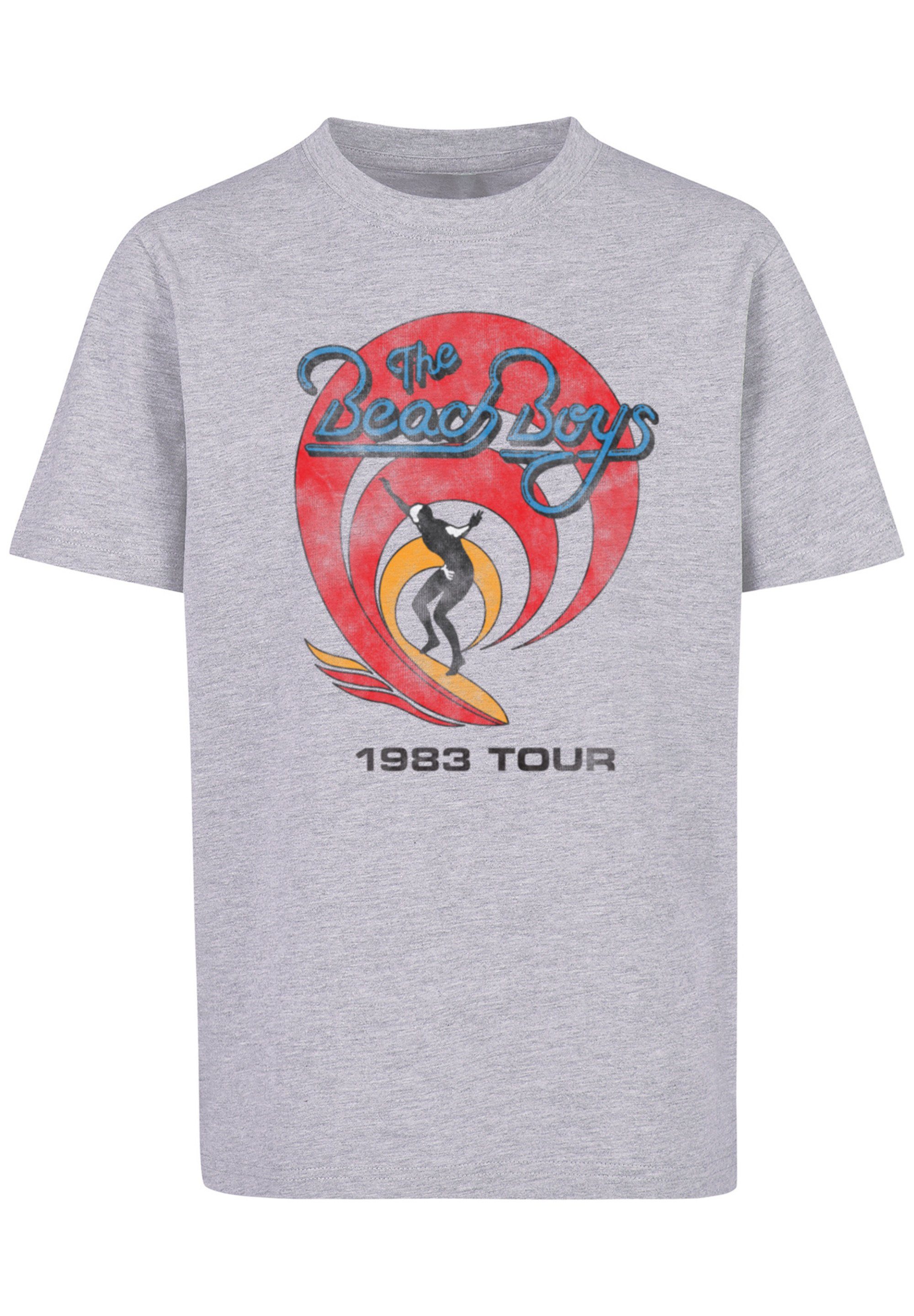 F4NT4STIC Band Vintage Boys Print The Beach '83 grey heather Surfer T-Shirt