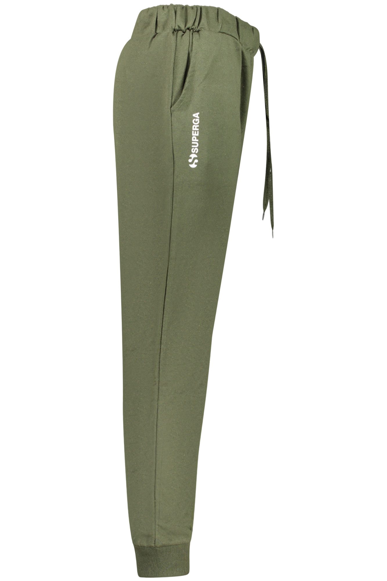 Superga 5-Pocket-Hose Lange grüne Herren-Trainingshose mit Kordelzug & Taschen